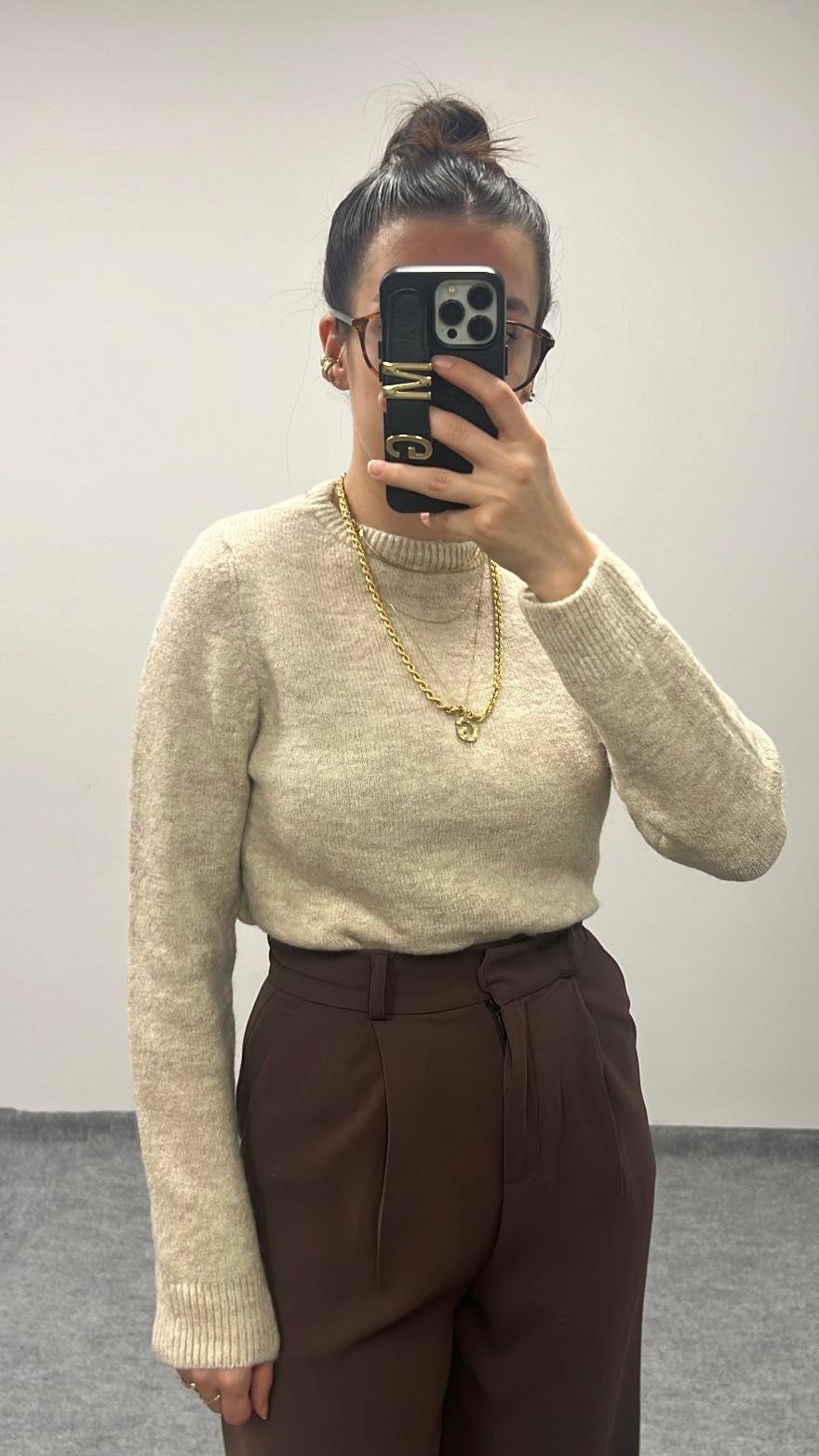 BASIC BEJ YÜNLÜ KAZAK