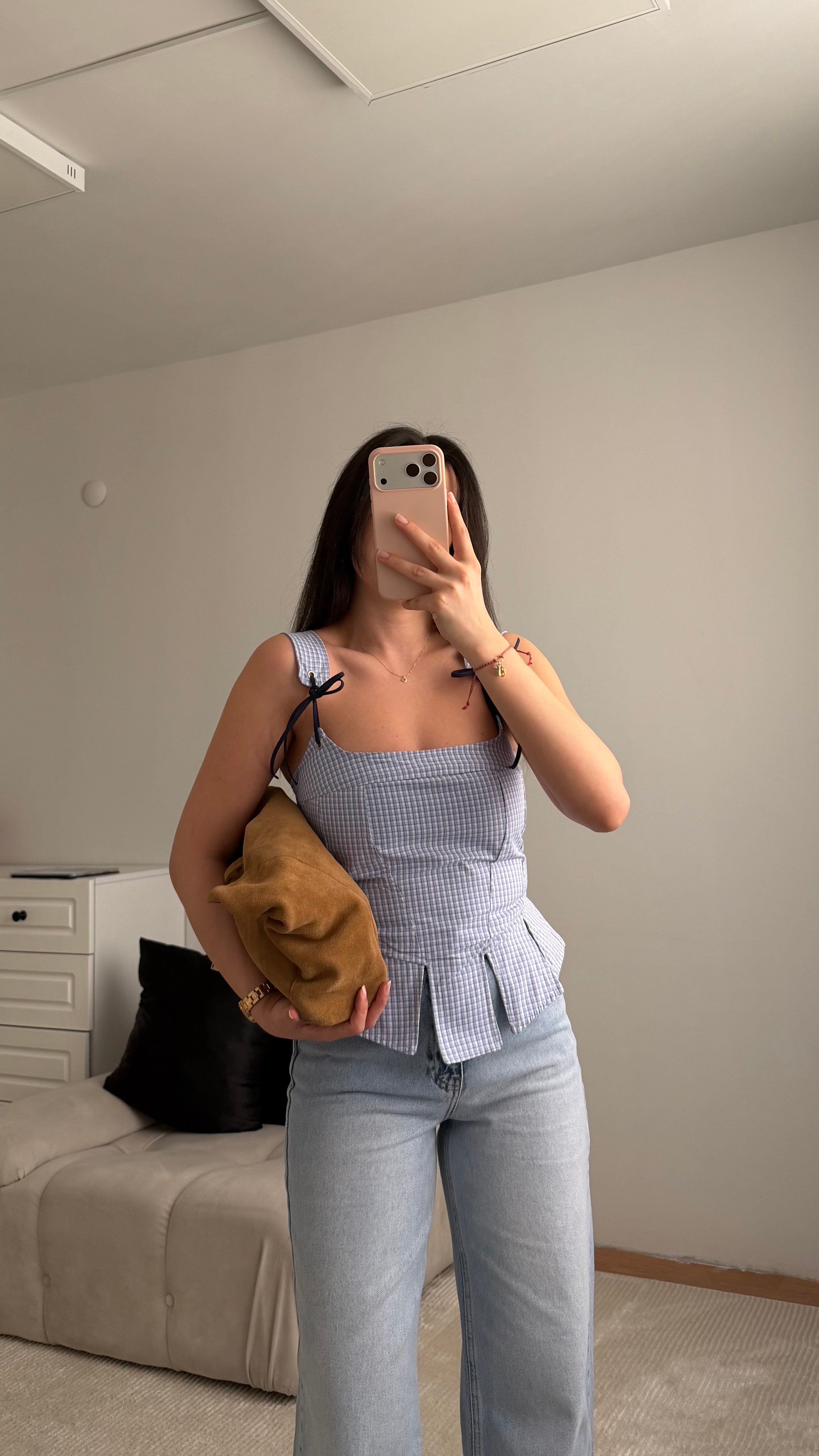 Bebe Mavi Peplum Pötikare Korse