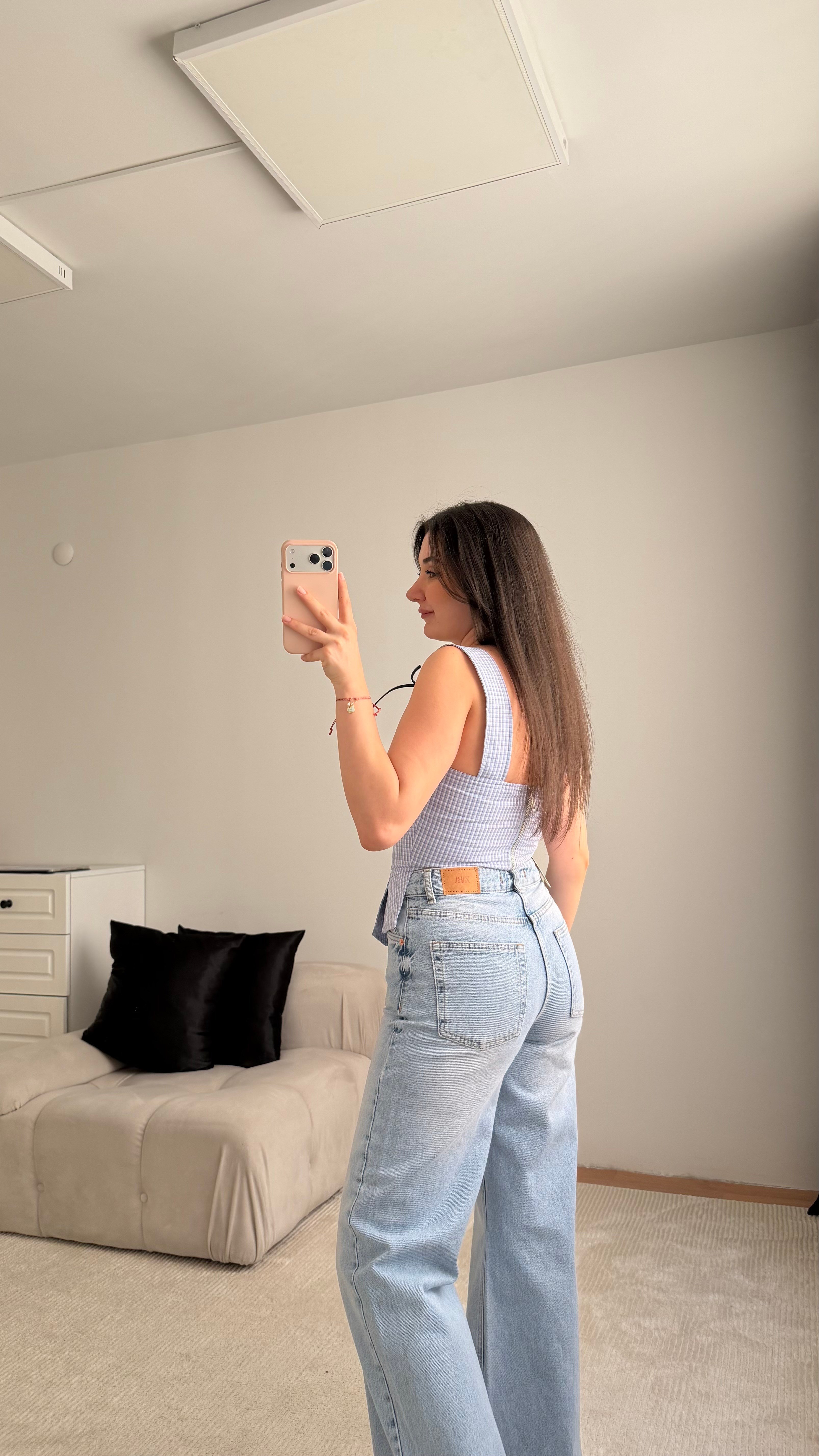 Bebe Mavi Peplum Pötikare Korse