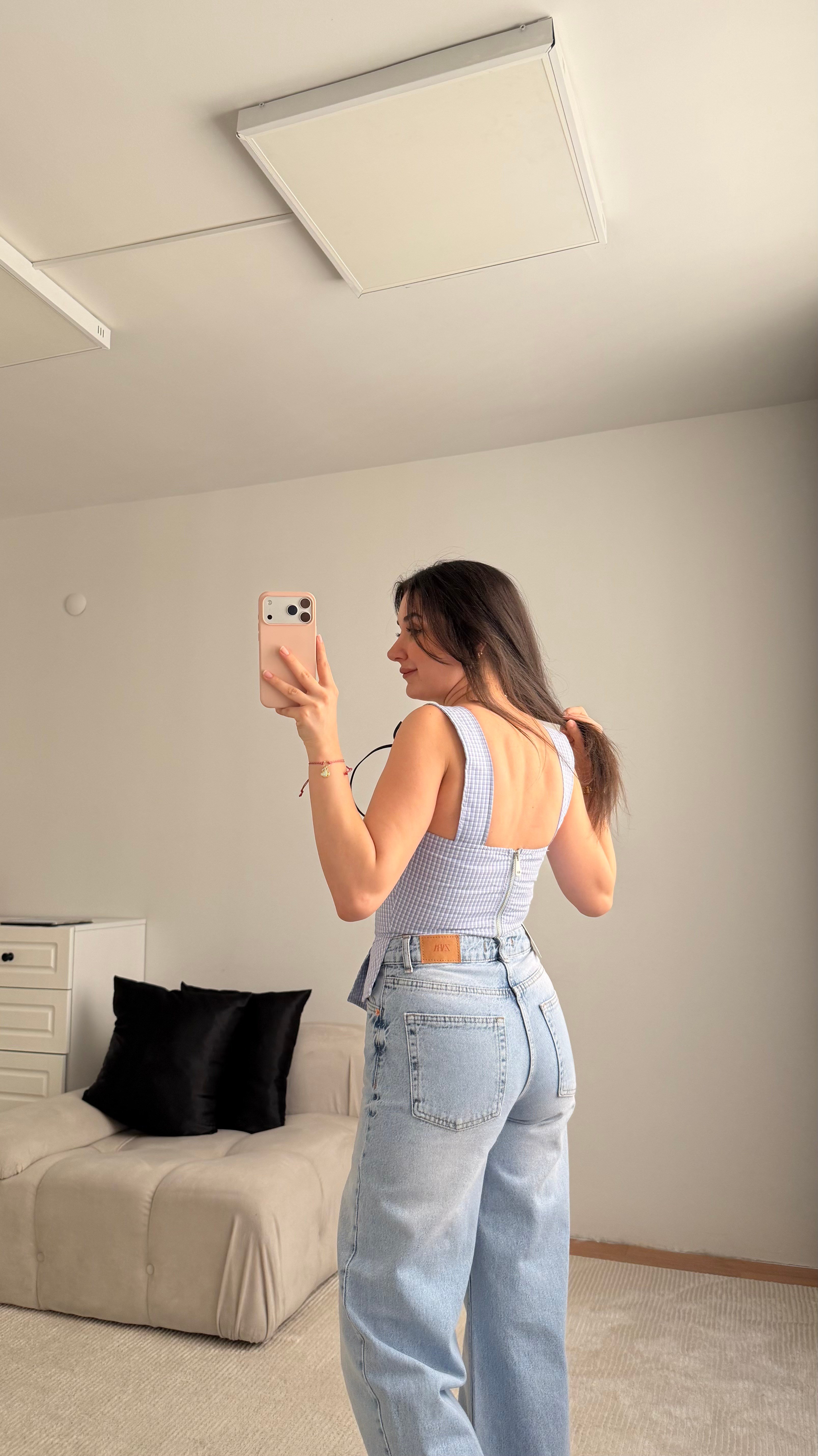 Bebe Mavi Peplum Pötikare Korse