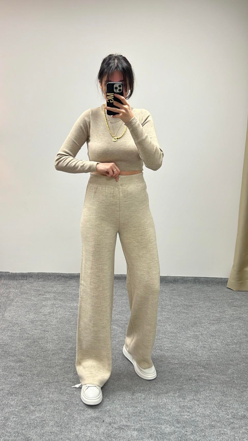 BEJ SIK ÖRME TRİKO PANTOLON