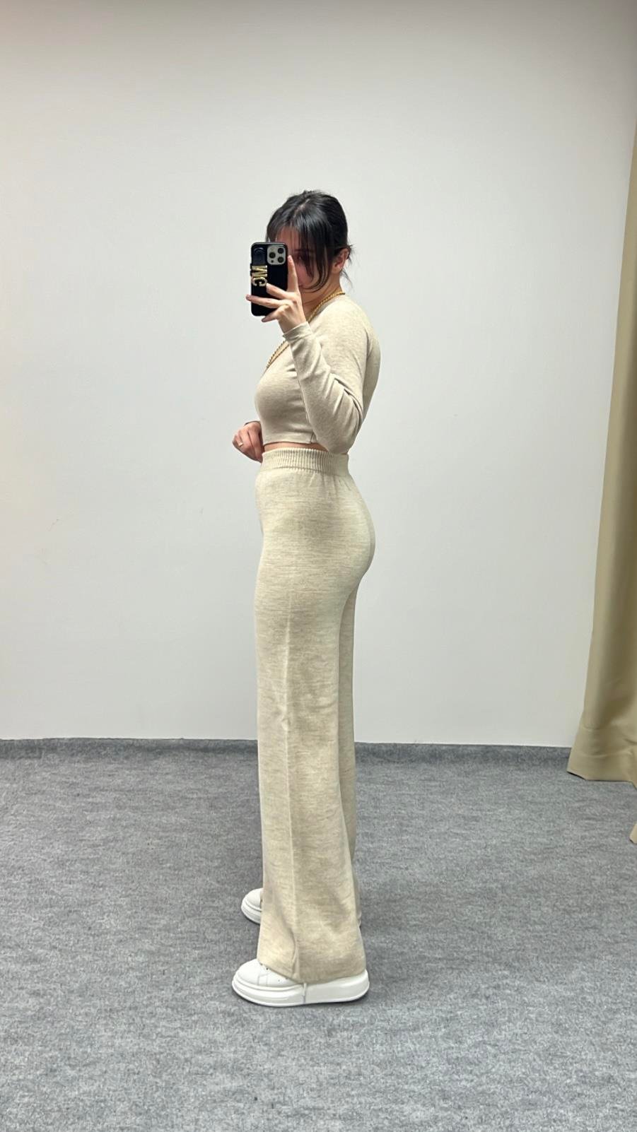 BEJ SIK ÖRME TRİKO PANTOLON