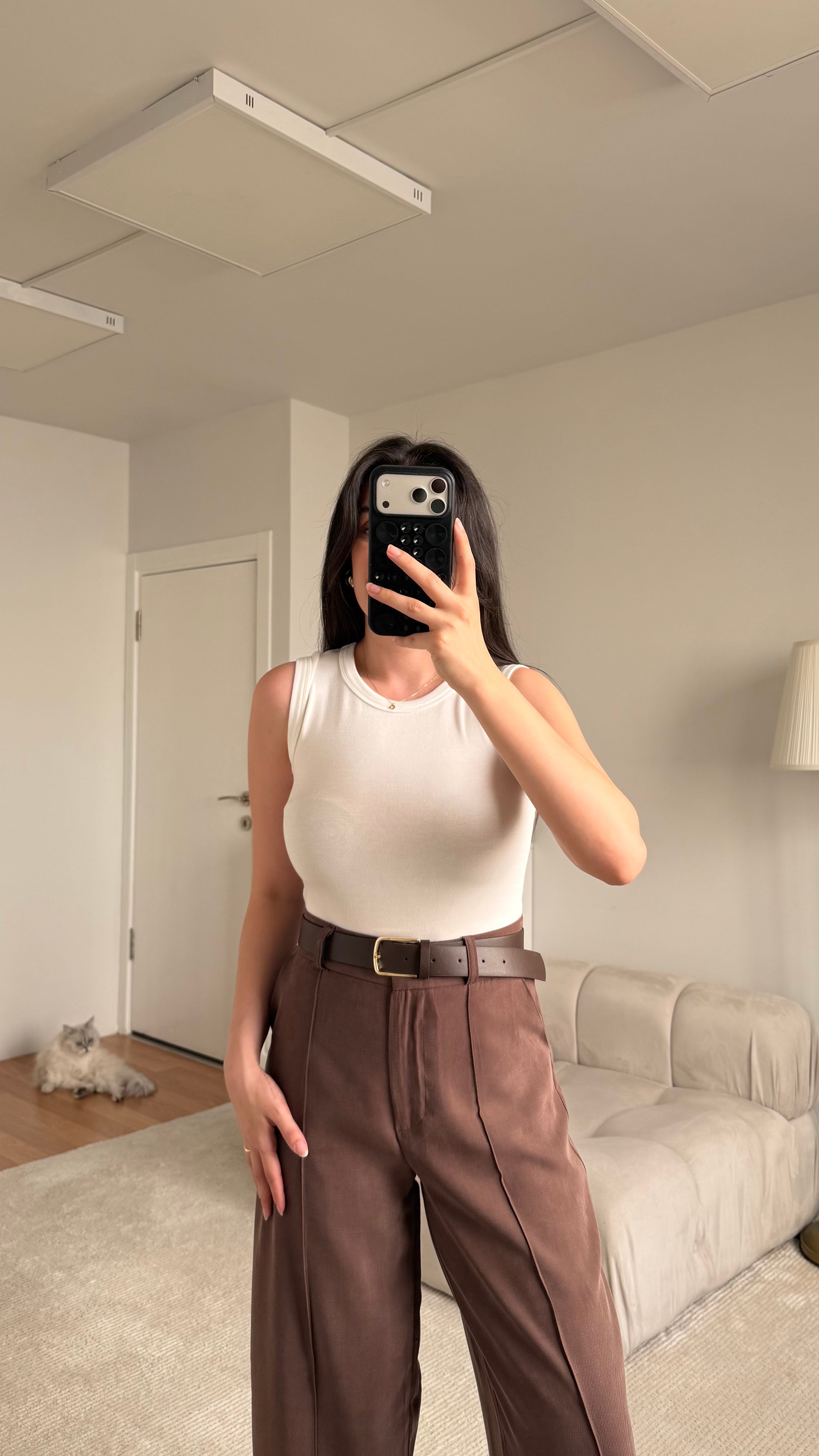 Beyaz Bisiklet Yaka Buzii Body Suit
