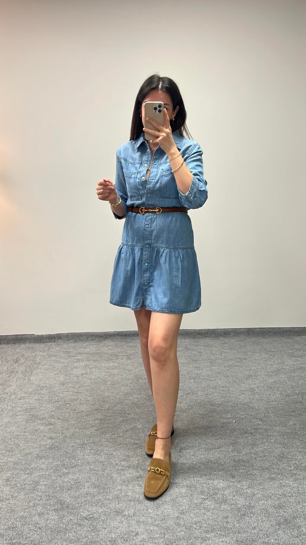 B&H MAVİ DENİM ELBİSE