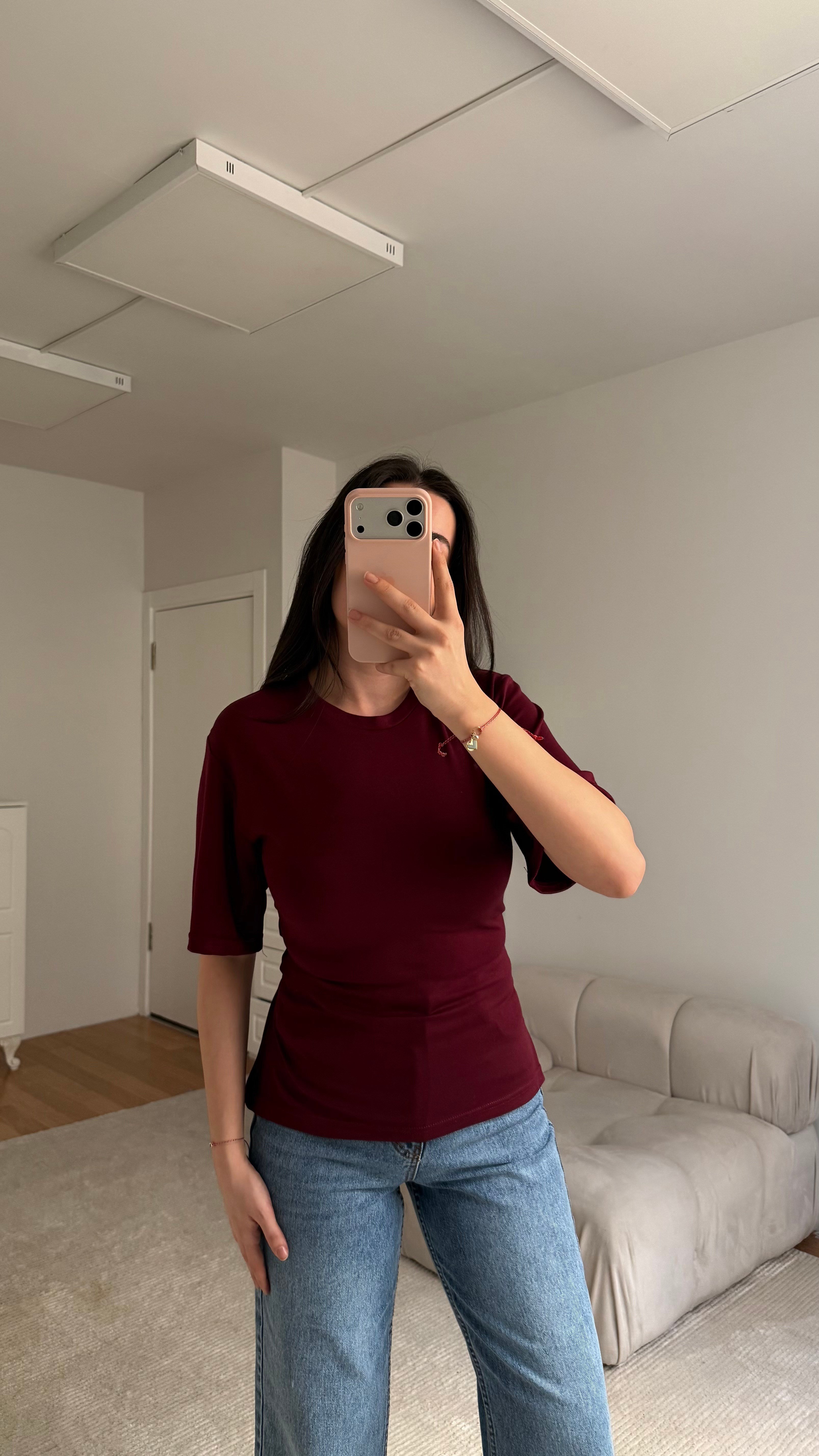 BORDO BASİC BİSİKLET YAKA SIRT BAĞLAMALI BLUZ