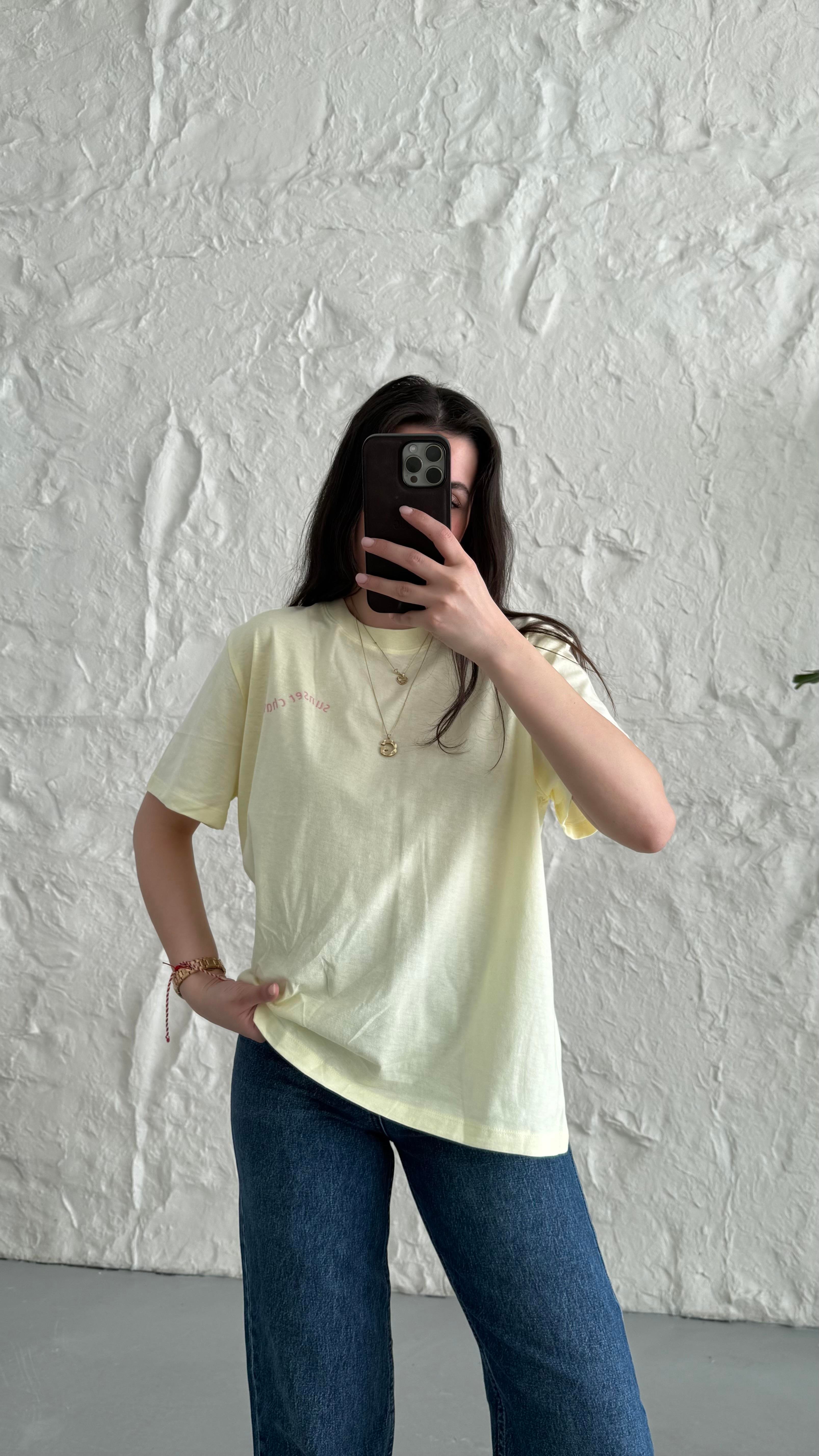 Butter Yellow Basıc Tişört 