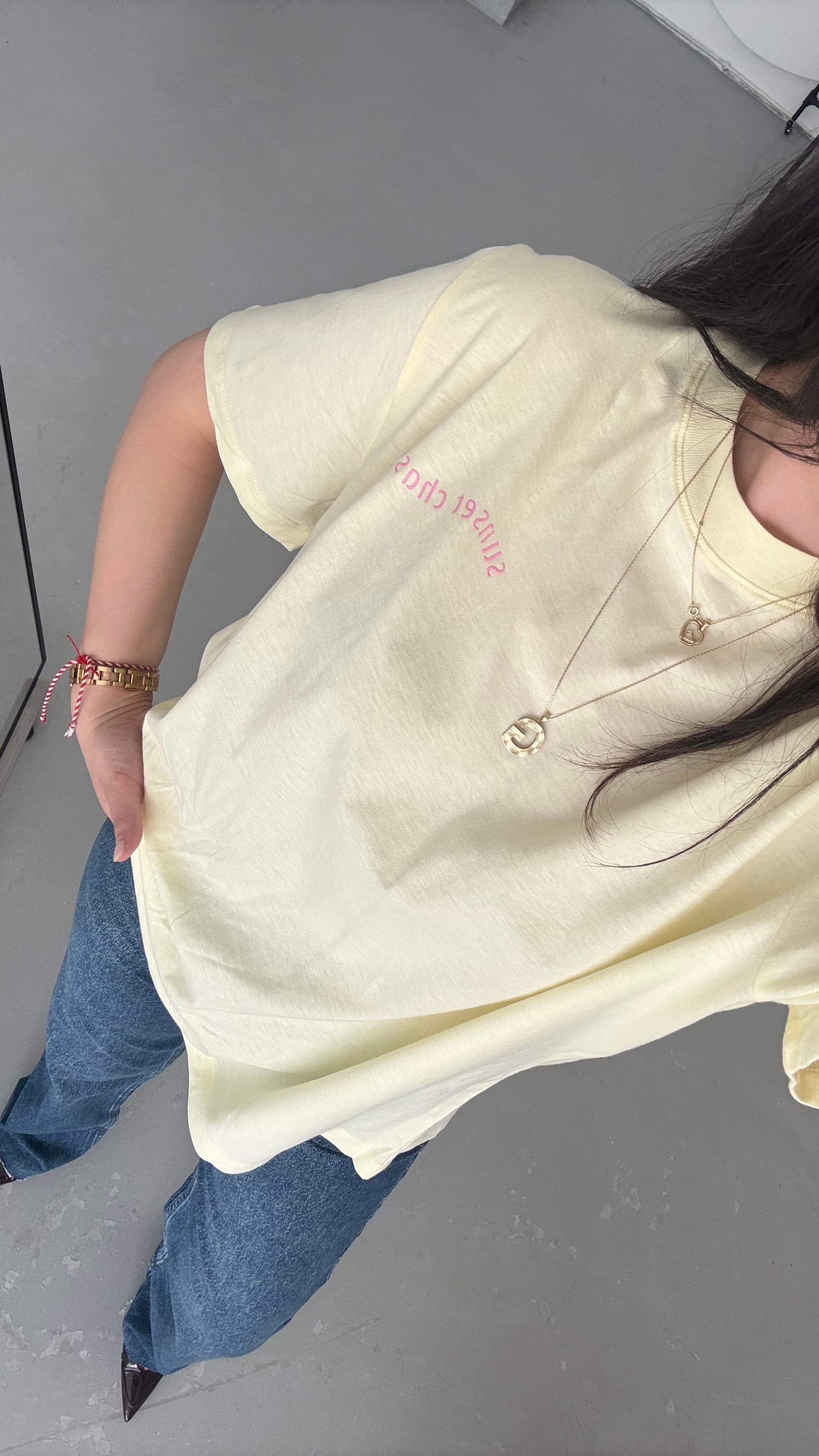 Butter Yellow Basıc Tişört 