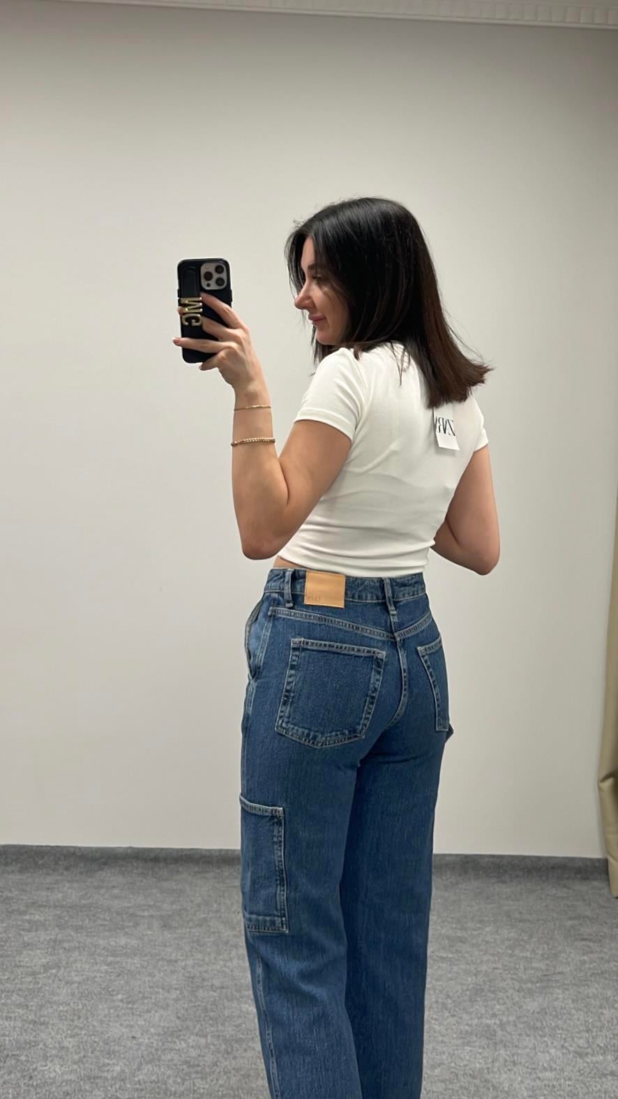 CANS MAVİ KARGO JEAN