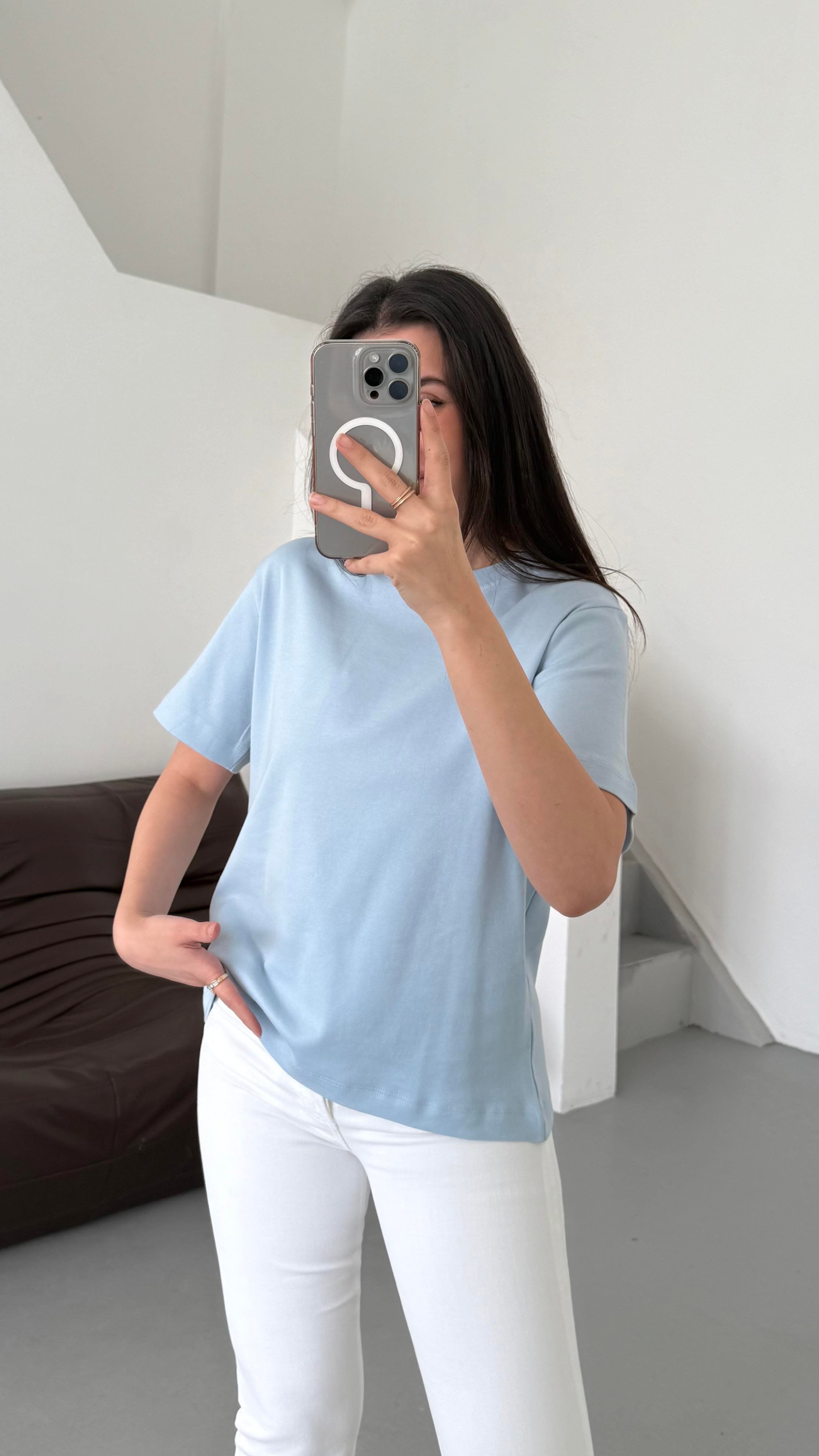 Cas Bebek Mavi Basıc Tişört