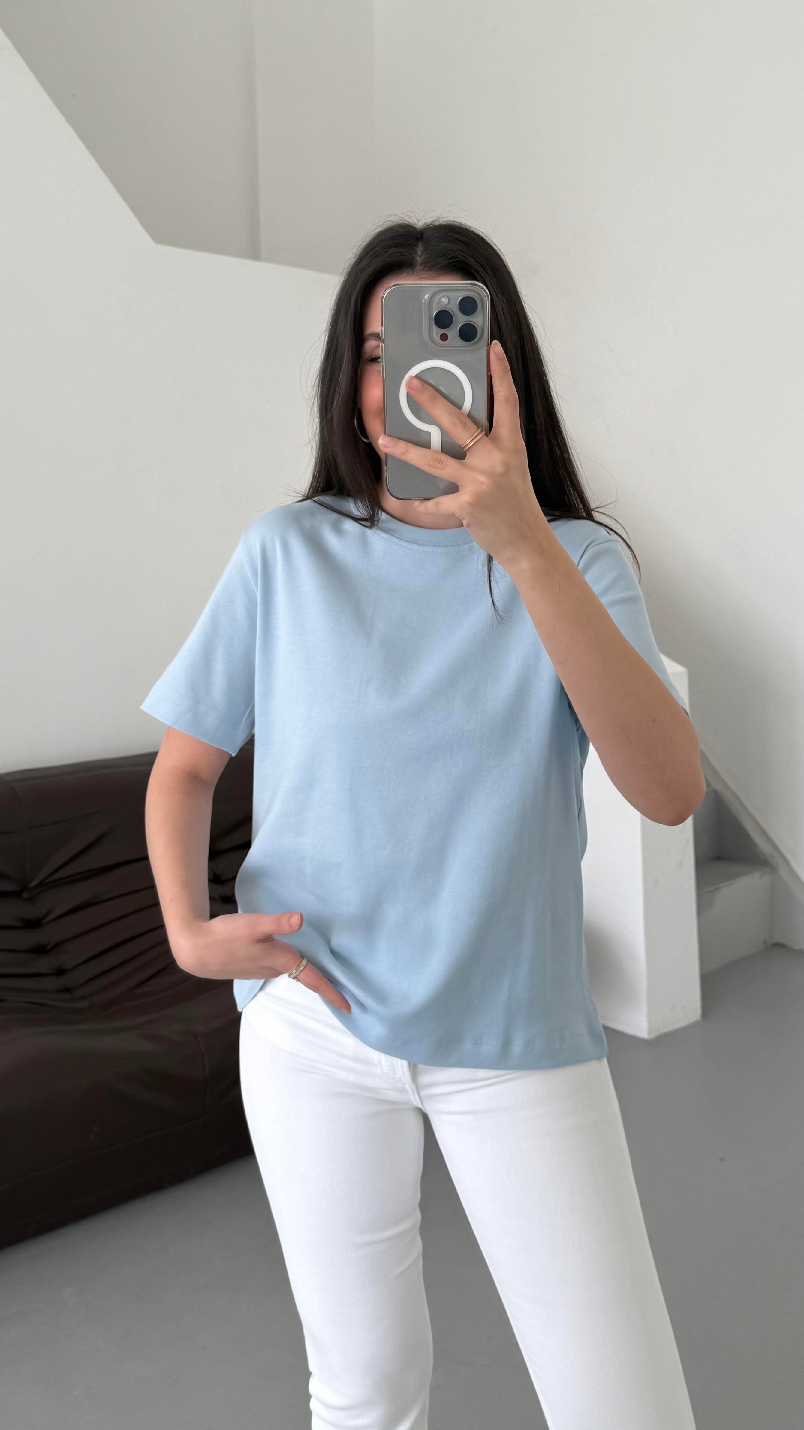 Cas Bebek Mavi Basıc Tişört