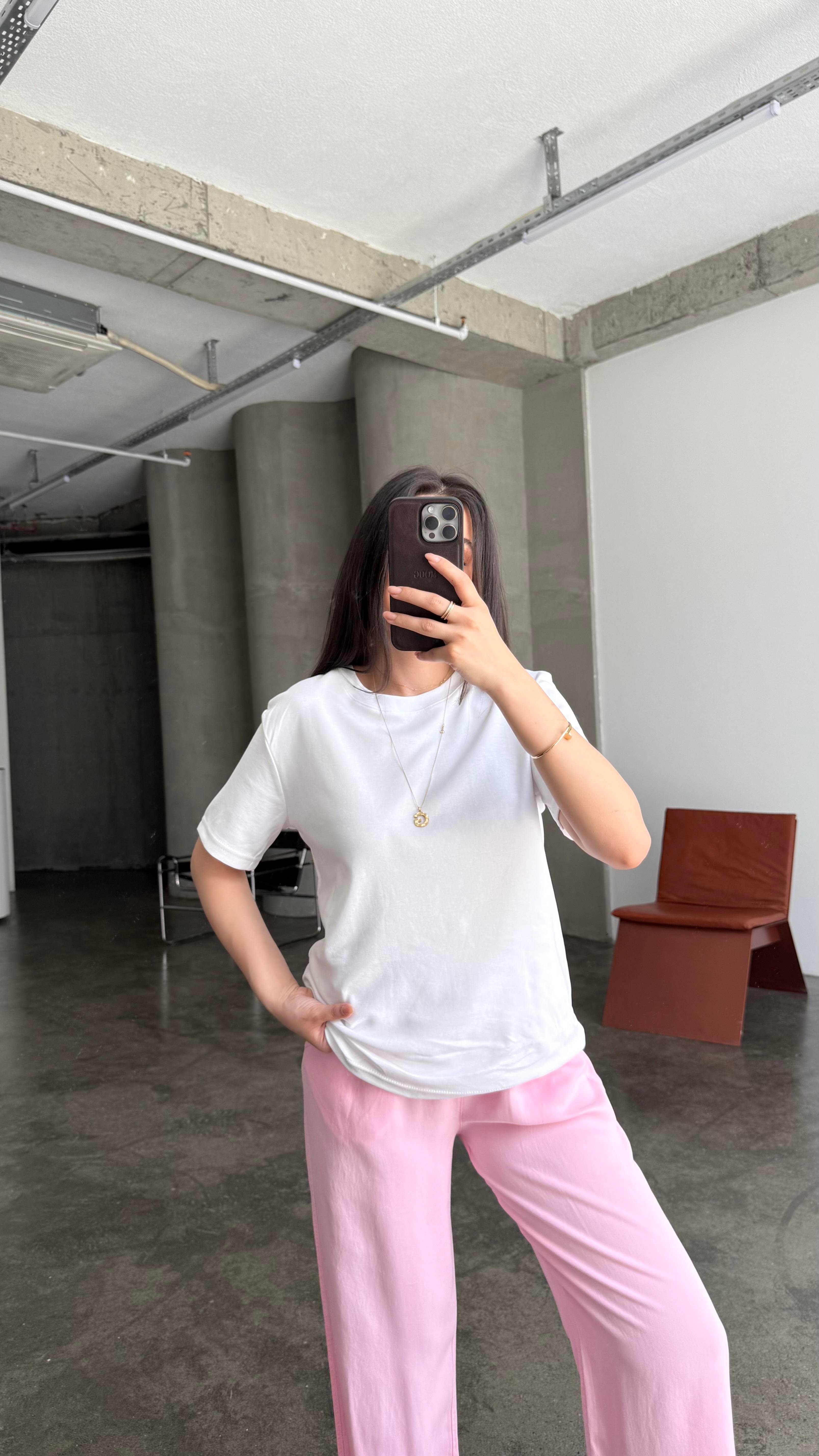 Cas Beyaz Basıc Tişört