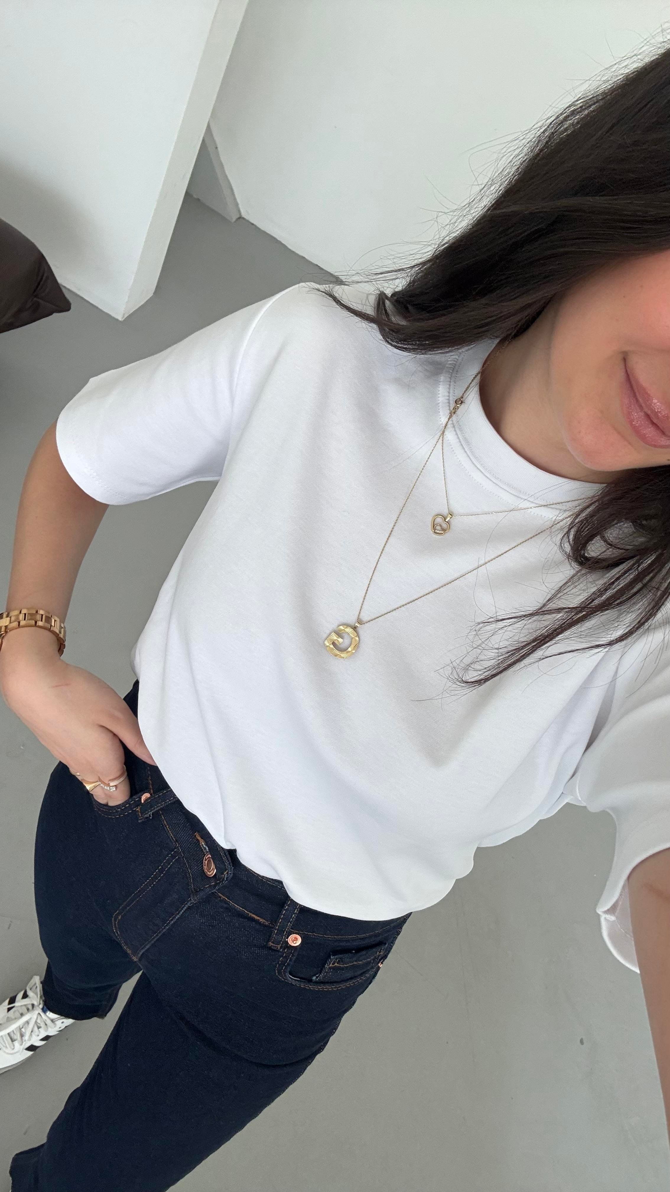 Cas Beyaz Basıc Tişört