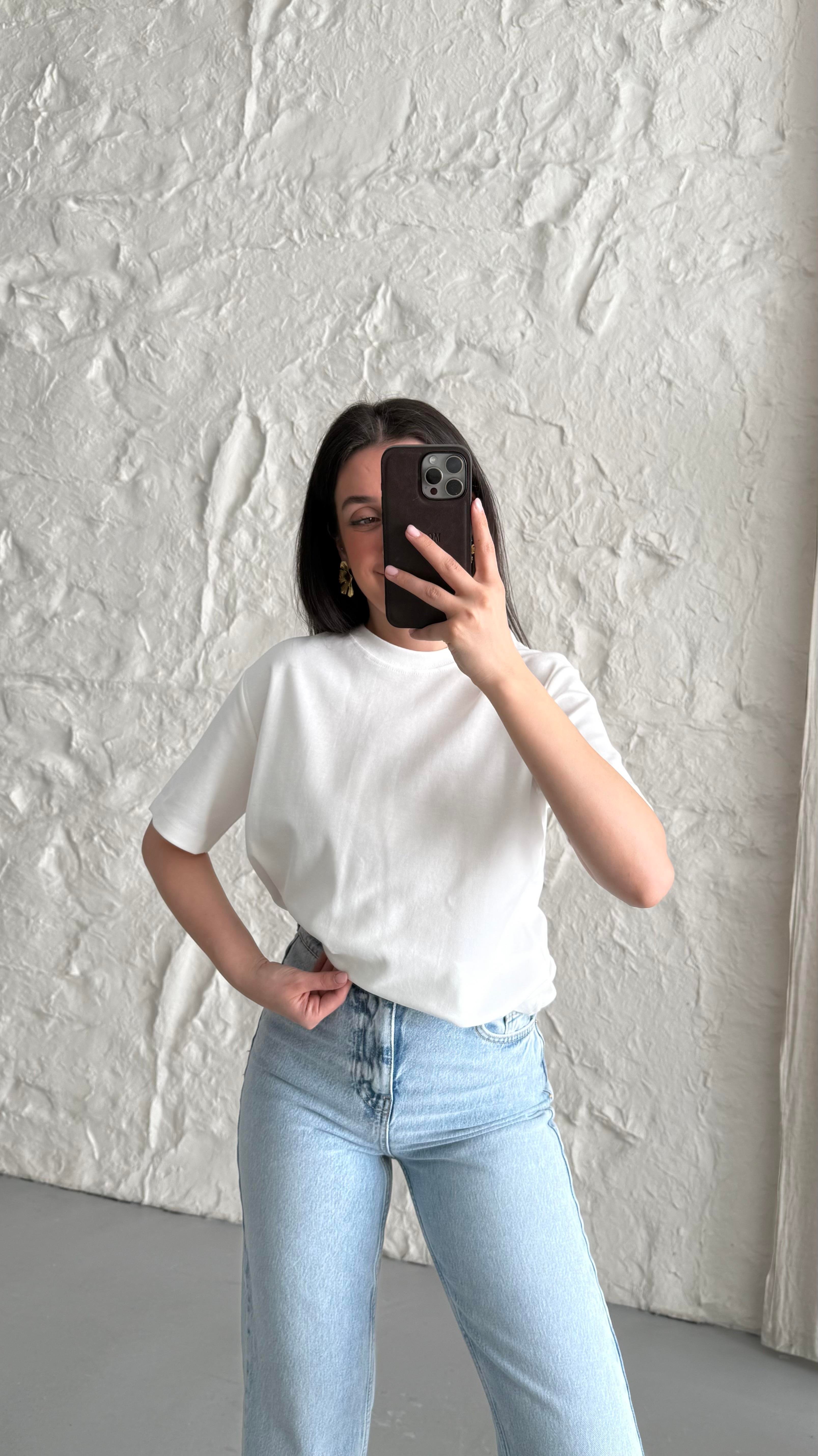 Cas Ekru Basıc Tişört