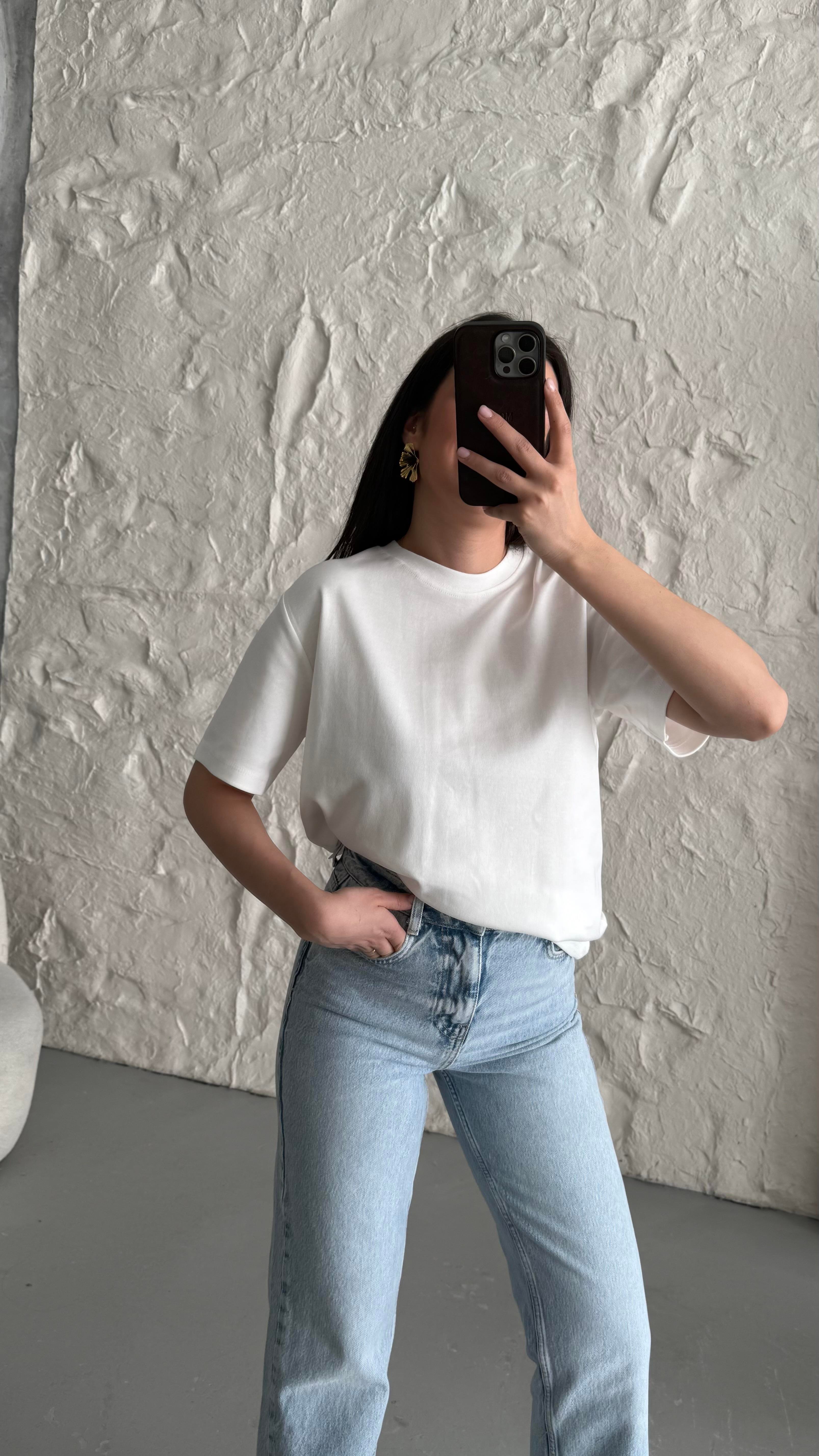 Cas Ekru Basıc Tişört