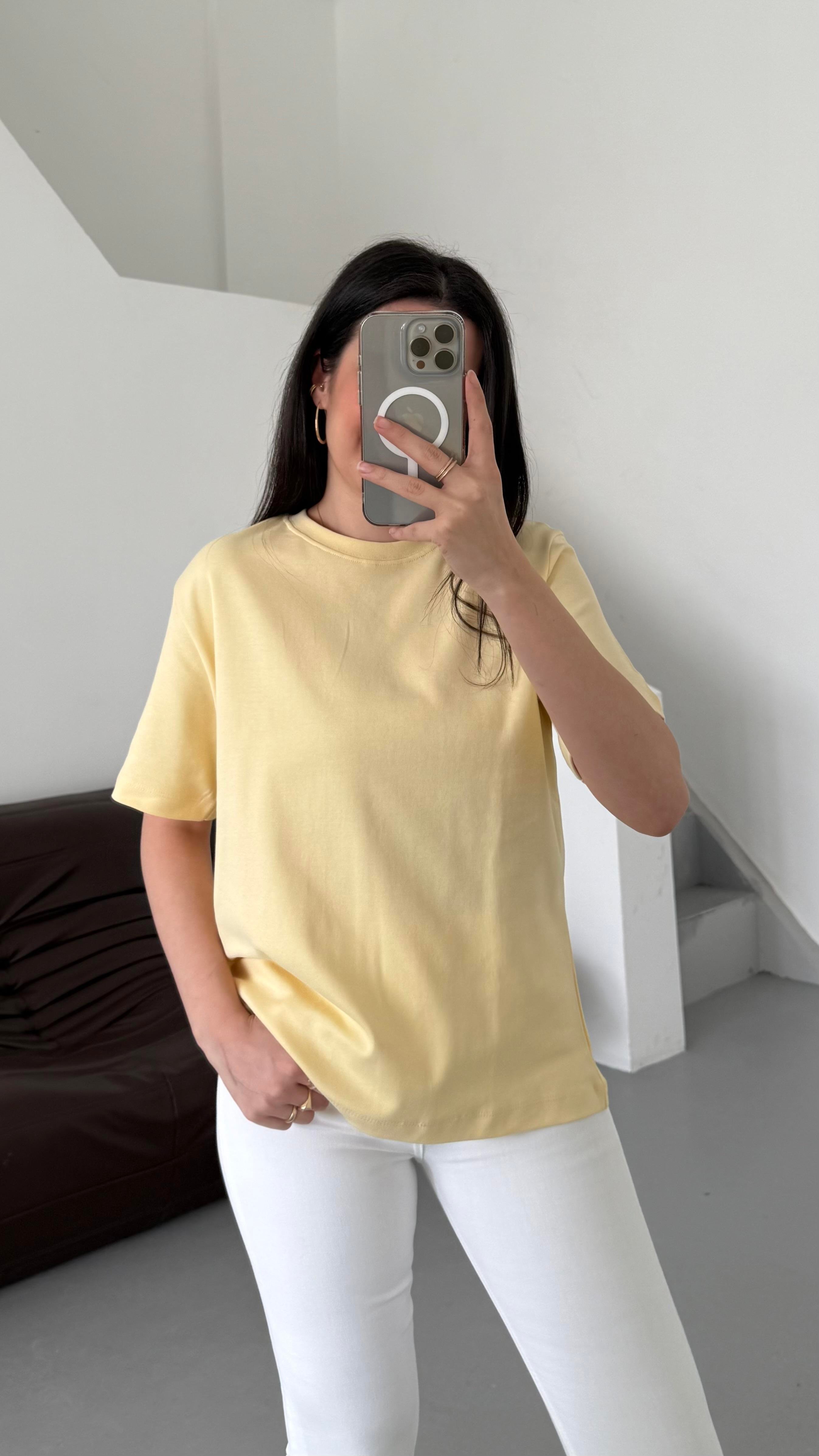 Cas Sarı Basıc Tişört 