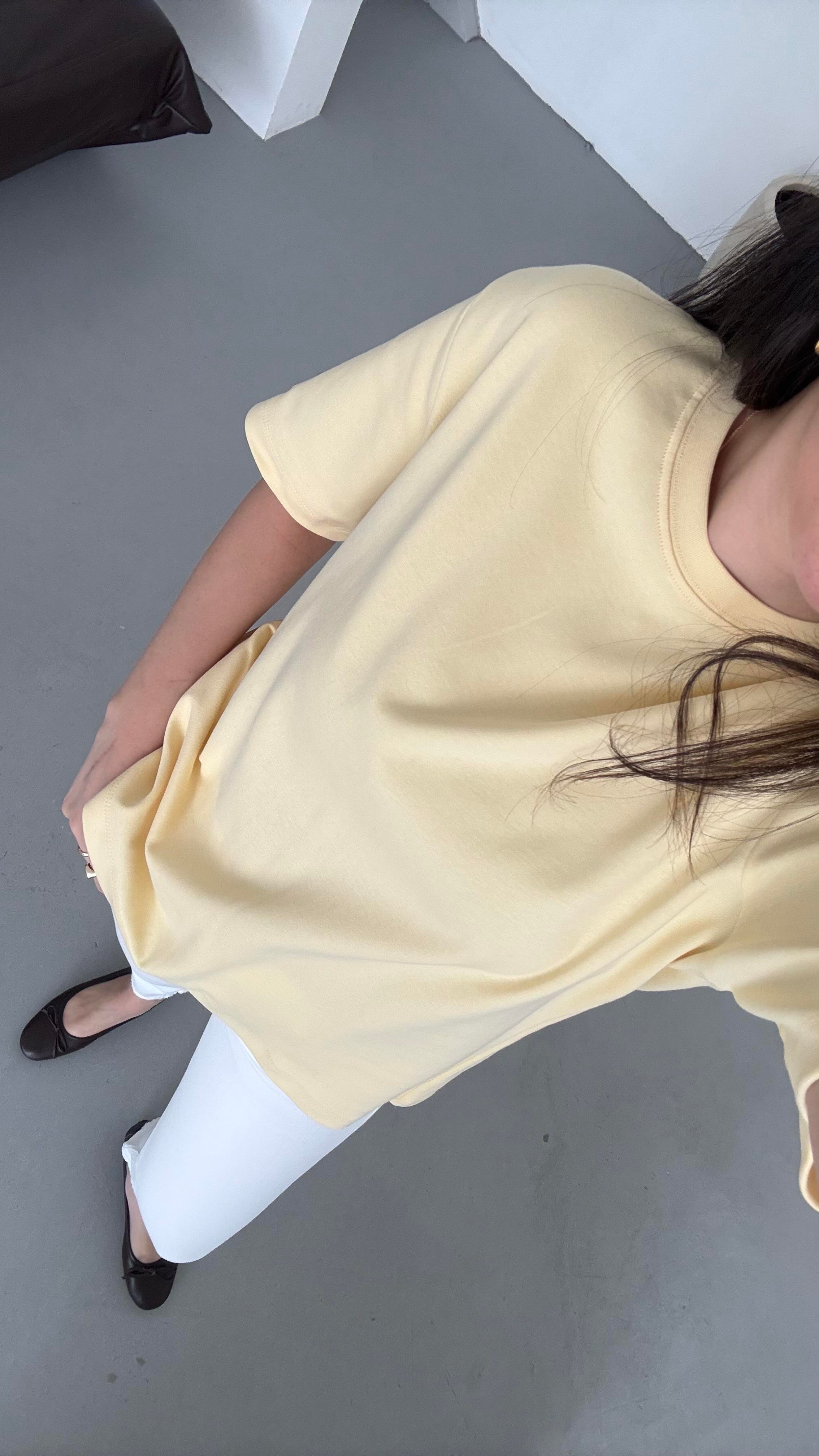 Cas Sarı Basıc Tişört 