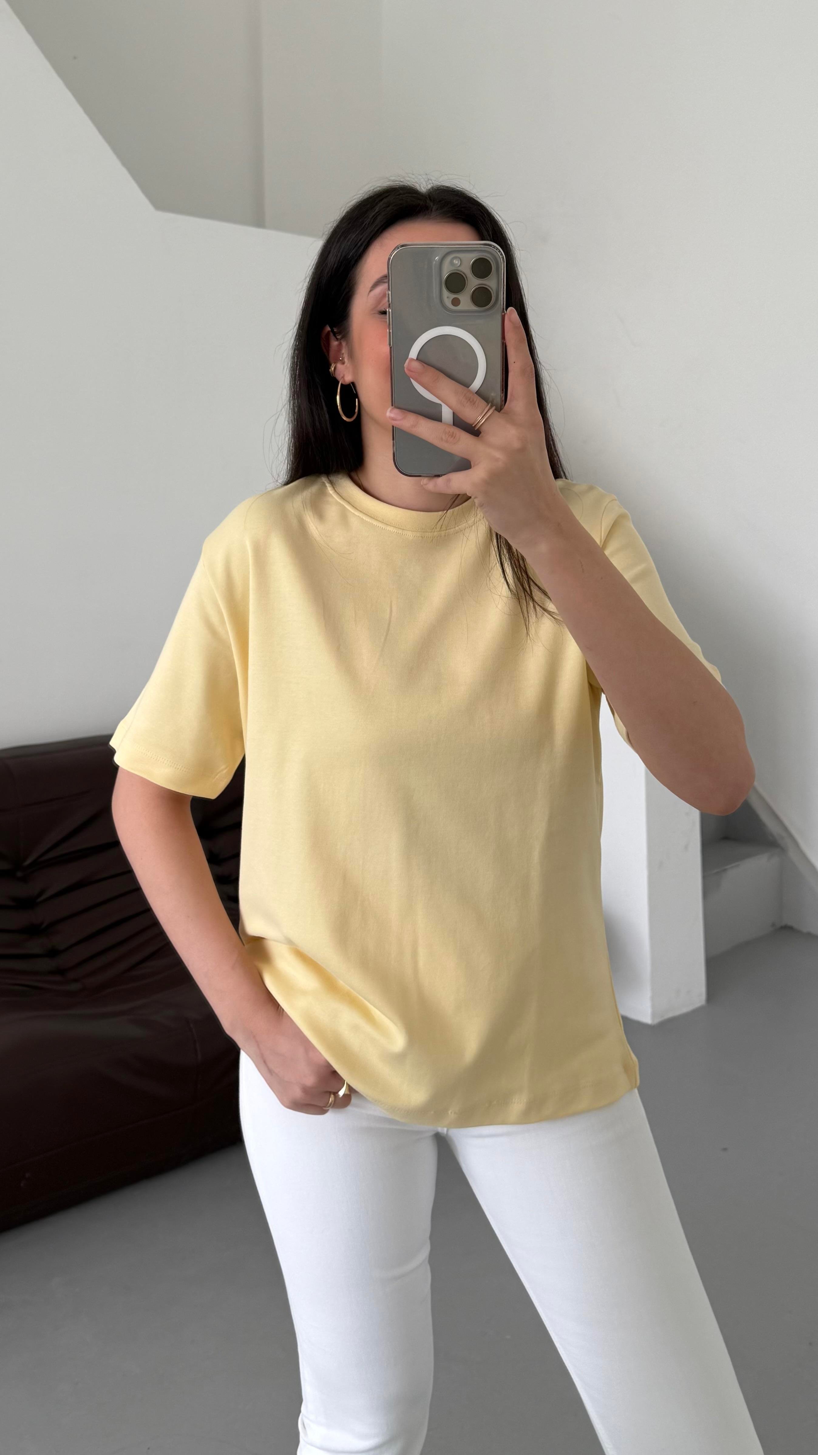 Cas Sarı Basıc Tişört 