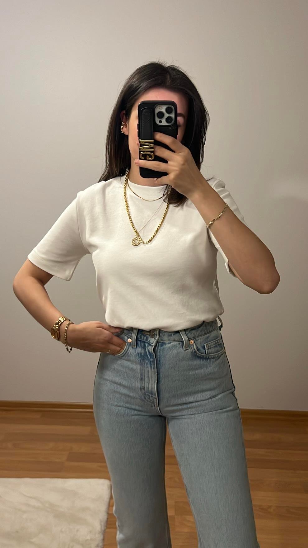 CAST BEYAZ ORGANİK PAMUK BASIC TİŞÖRT