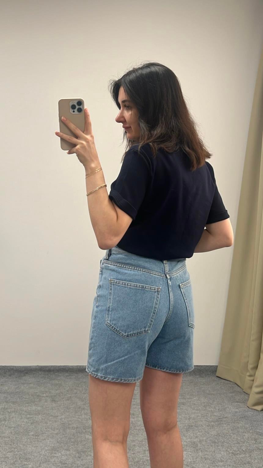 CAST DENİM MOM FIT ŞORT