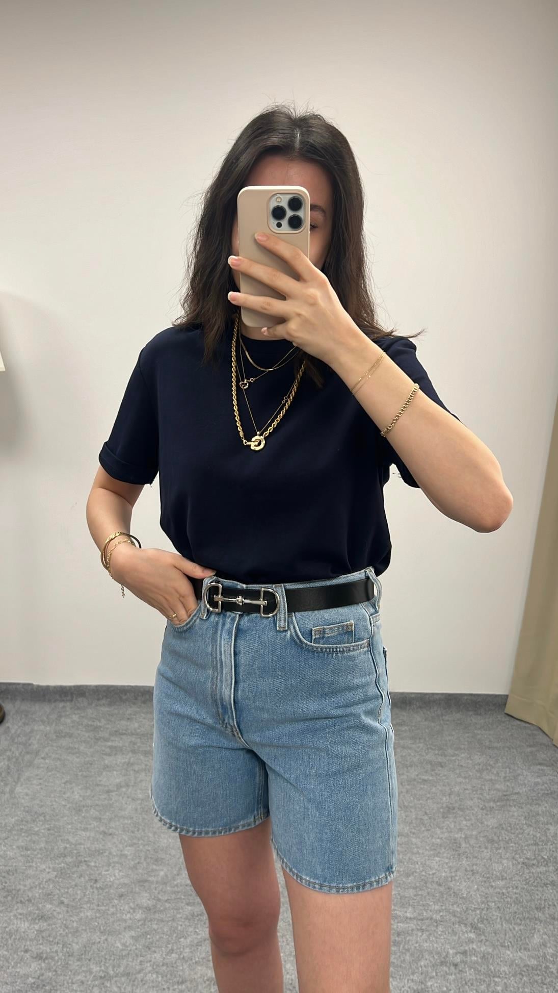 CAST DENİM MOM FIT ŞORT