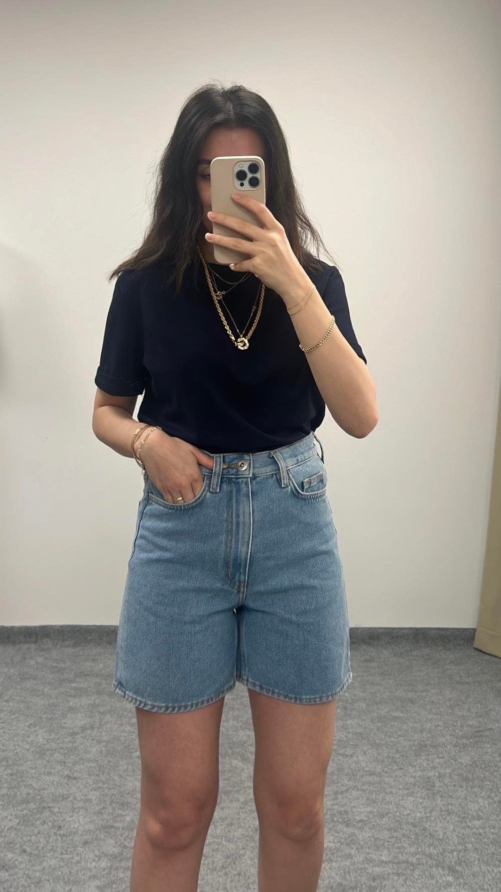 CAST DENİM MOM FIT ŞORT