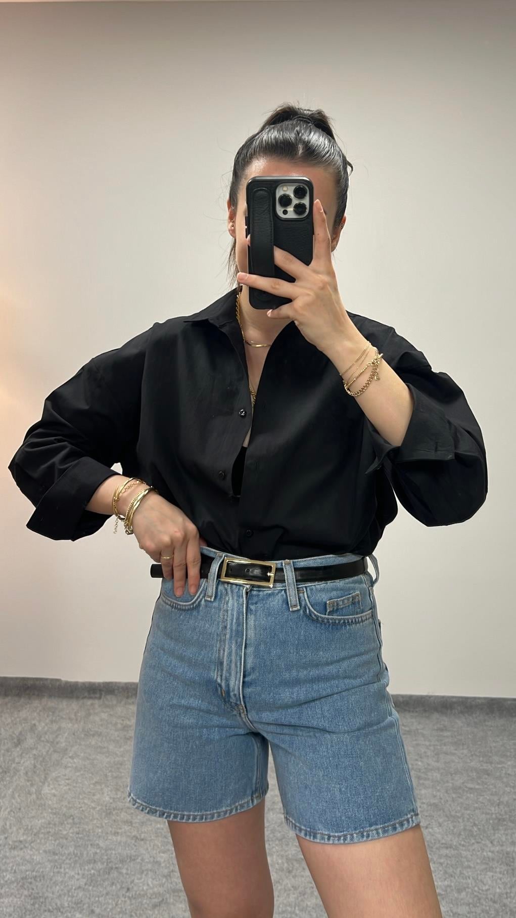 CAST DENİM MOM FIT ŞORT