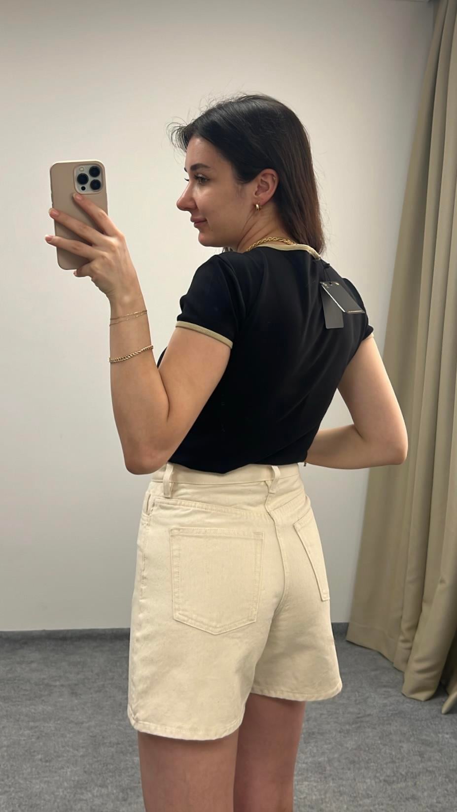 CAST KETEN GÖRÜNÜMLÜ BEJ ŞORT