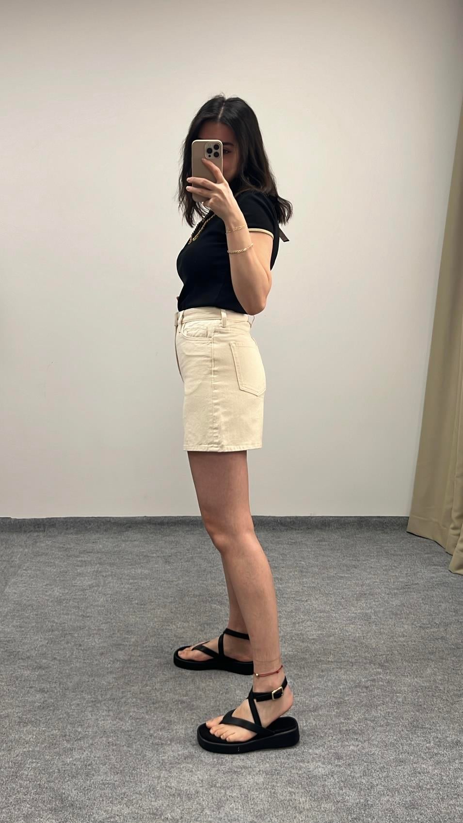 CAST KETEN GÖRÜNÜMLÜ BEJ ŞORT