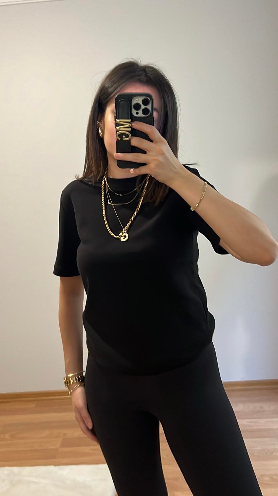 CAST SİYAH ORGANİK PAMUK BASIC TİŞÖRT