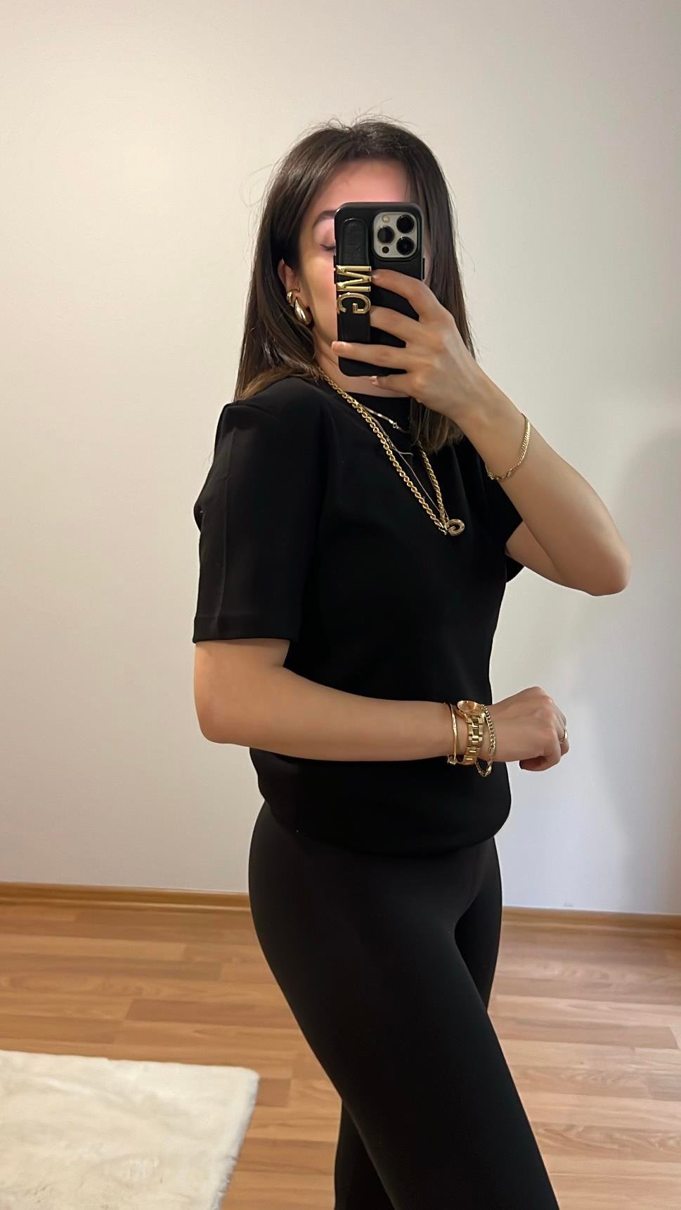 CAST SİYAH ORGANİK PAMUK BASIC TİŞÖRT