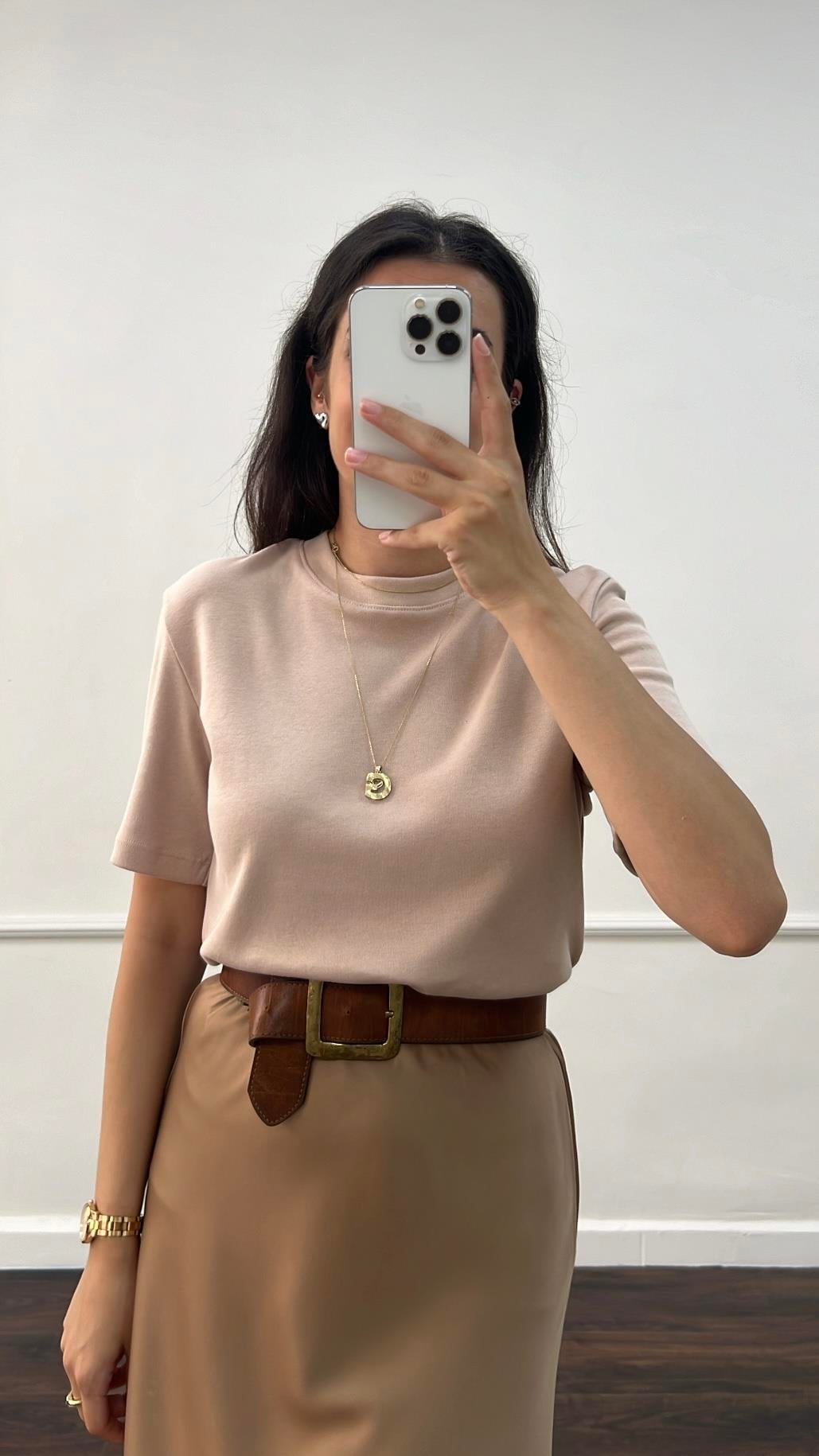 Cast Sütlü Organik Pamuk Basıc Tişört