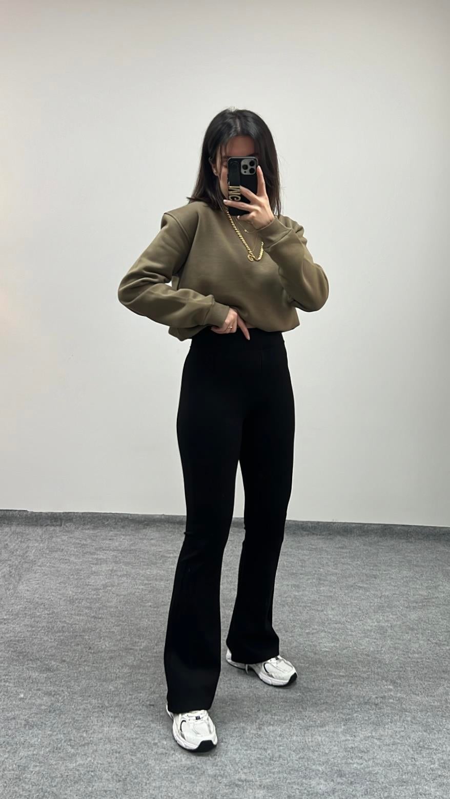 ÇELİK ÖRME FLARE YÜKSEK BEL TAYT