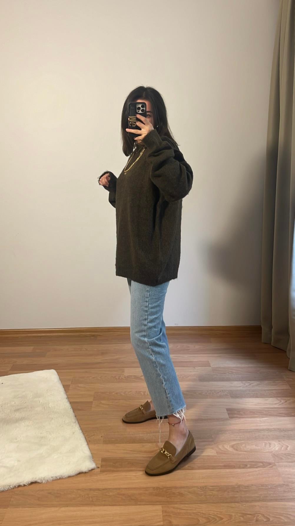 ÇİKOLATA YUMUŞAK ÖRGÜ KAZAK