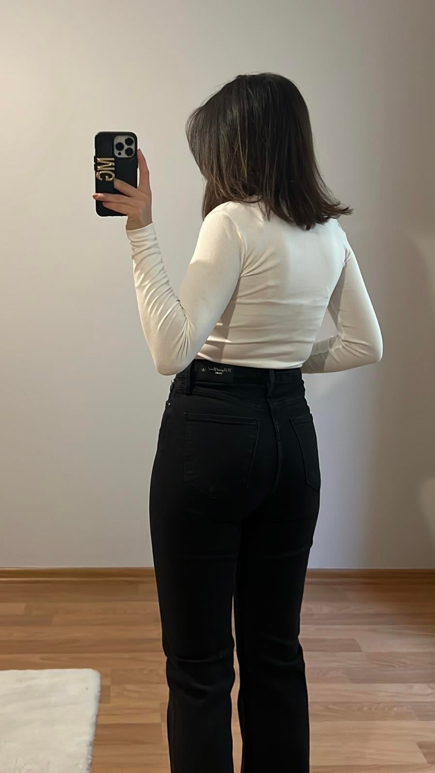 COAS SİYAH FLARE JEAN