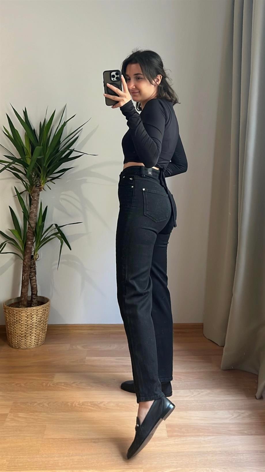 COCO SİYAH STRAİGHT JEAN