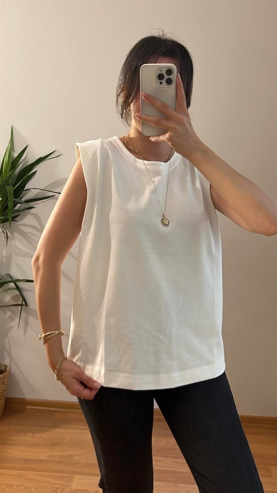 CORS KOLSUZ VATKA GÖRÜNÜMLÜ BASIC TİŞÖRT