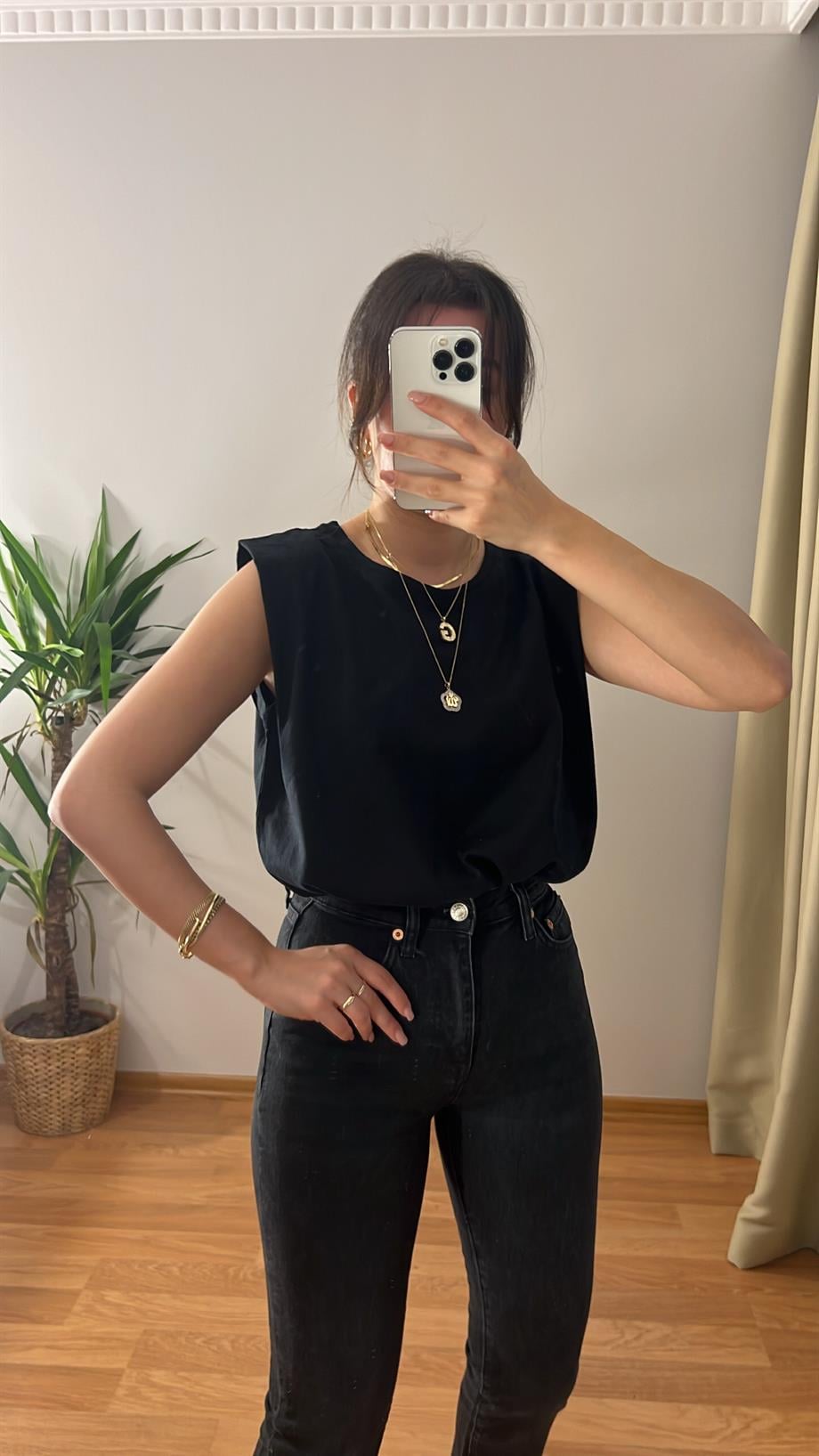 CORS KOLSUZ VATKA GÖRÜNÜMLÜ BASIC TİŞÖRT