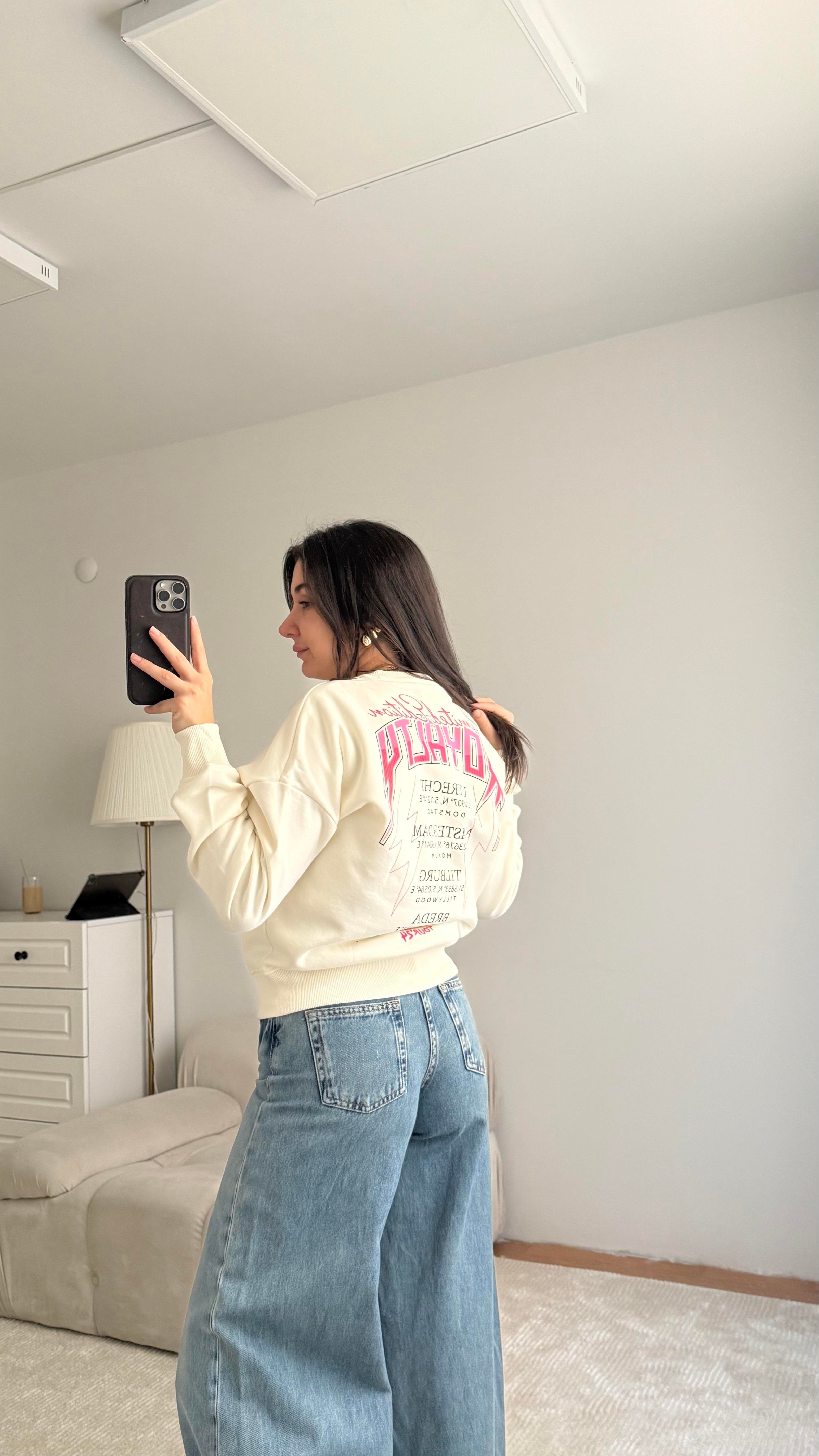 Dist Pamuklu Baskı Detay Sweatshirt