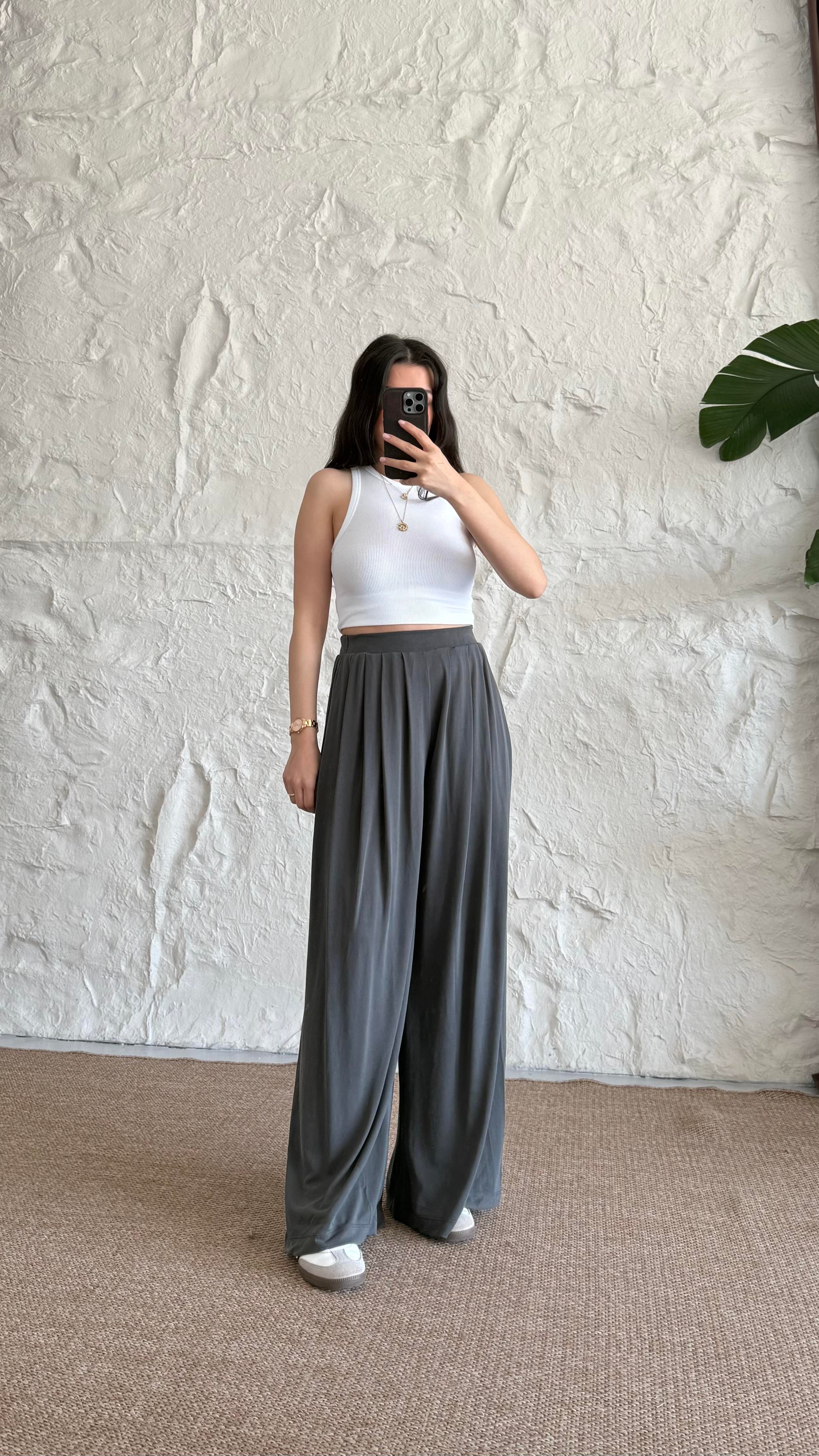 Füme Extra Wide Leg Pantolon