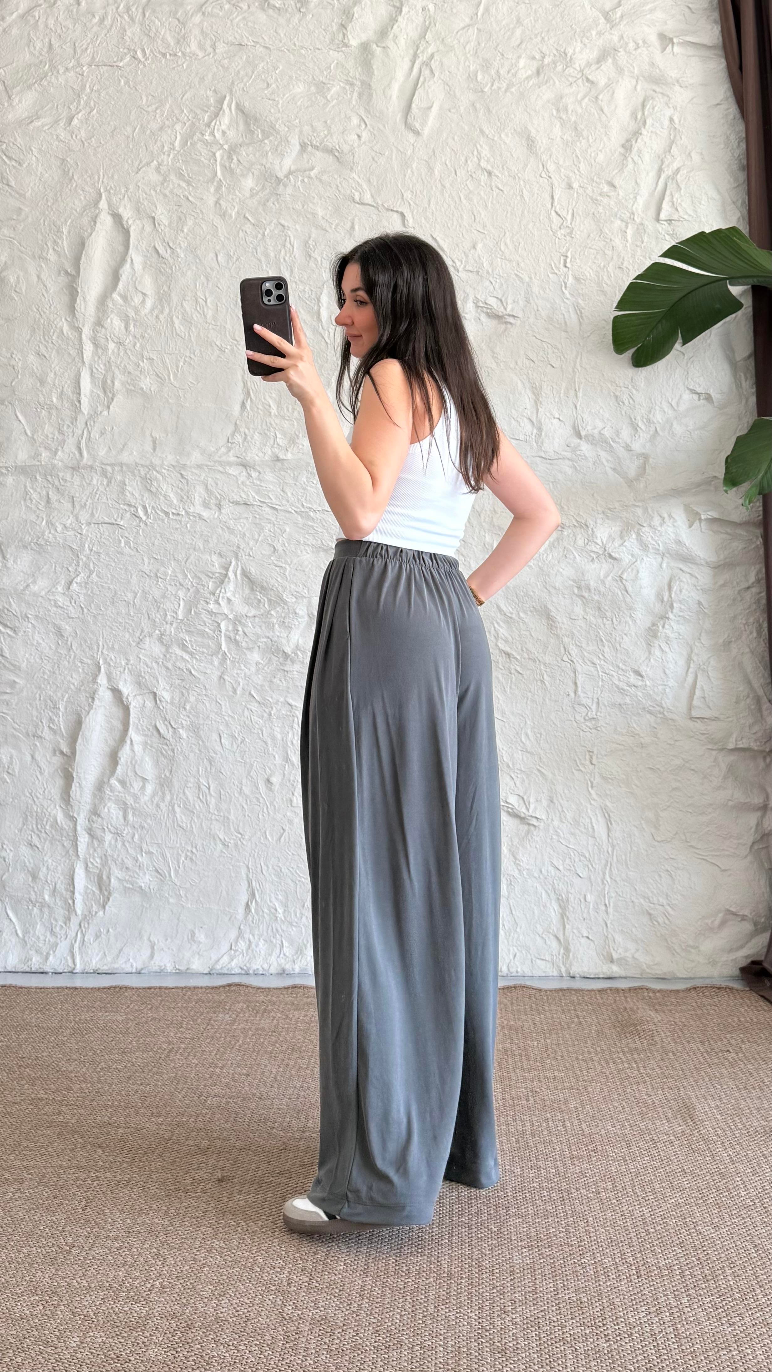 Füme Extra Wide Leg Pantolon