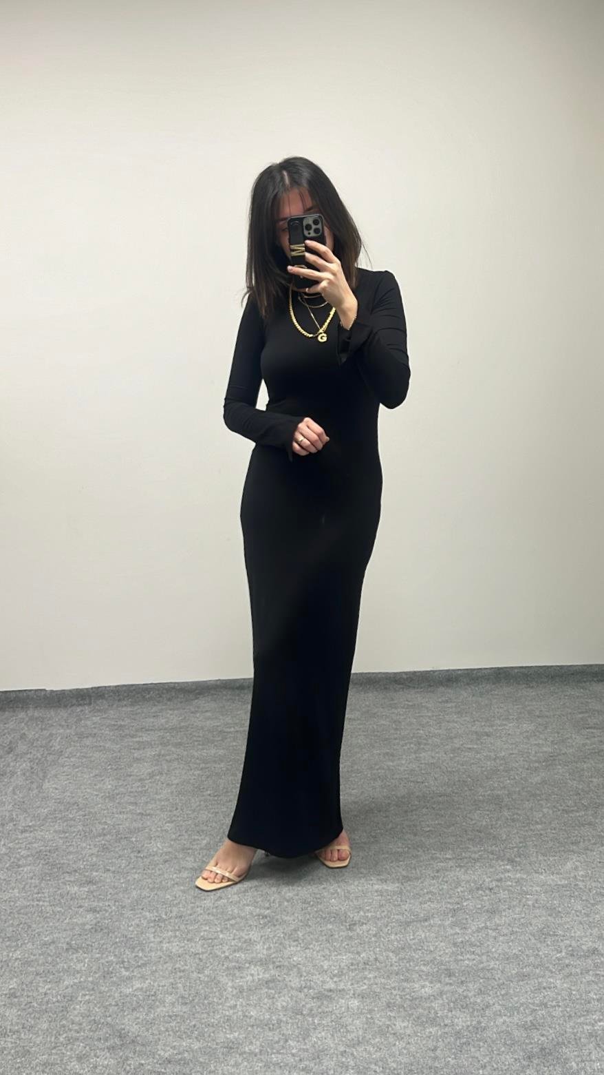 GİNA UZUN KOLLU BASIC ELBİSE