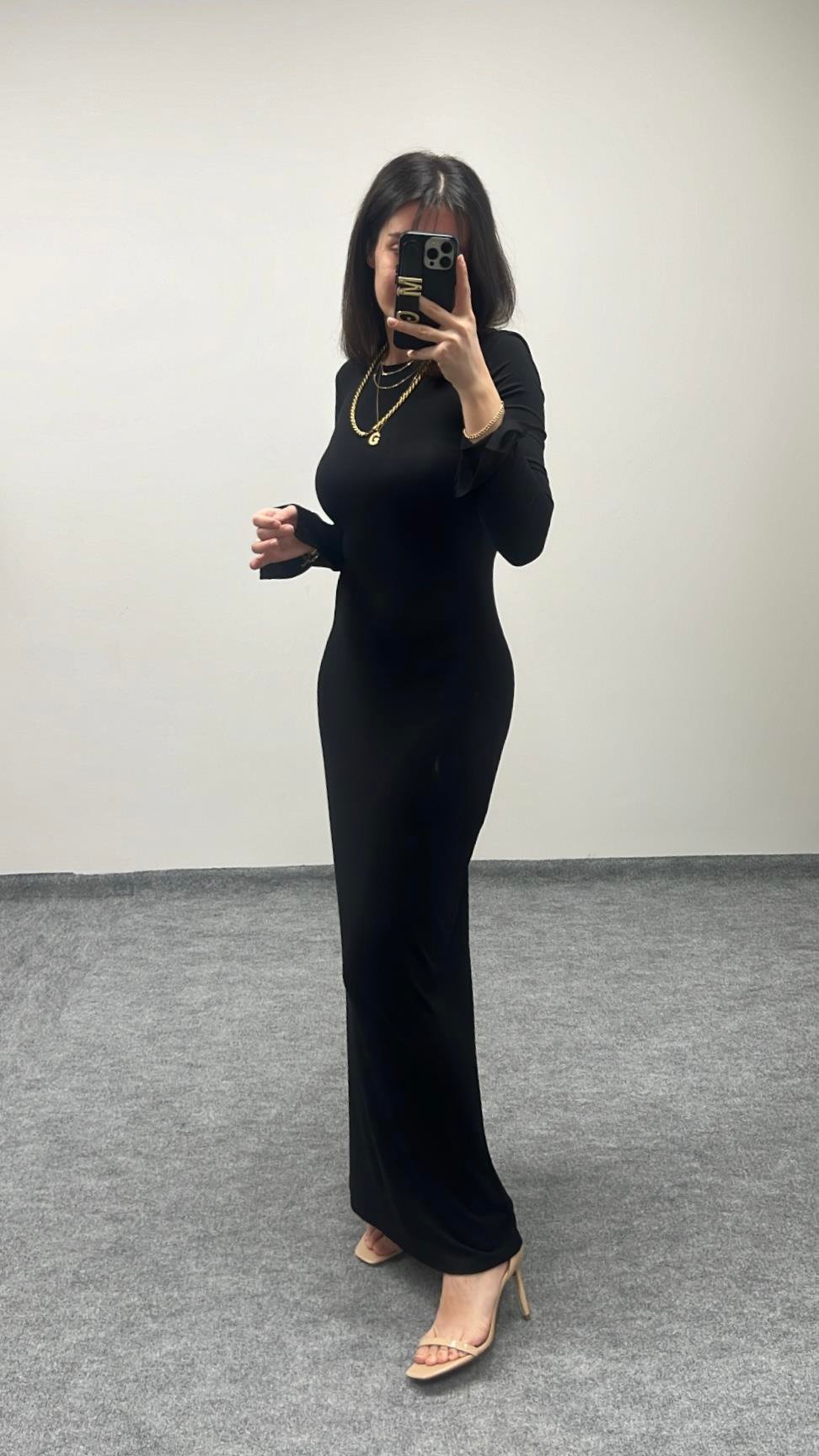 GİNA UZUN KOLLU BASIC ELBİSE