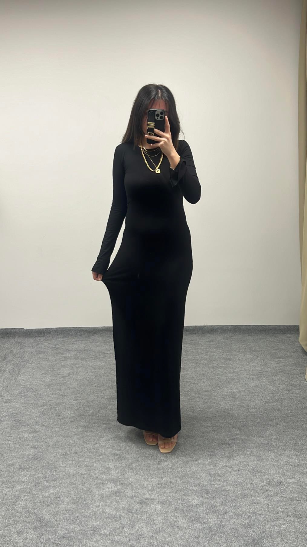 GİNA UZUN KOLLU BASIC ELBİSE