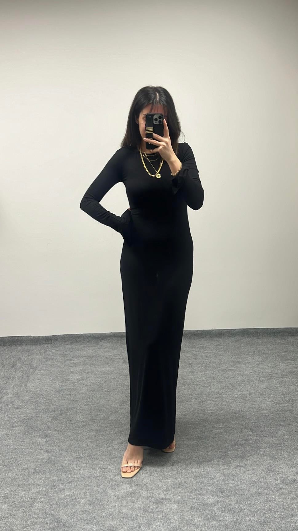 GİNA UZUN KOLLU BASIC ELBİSE