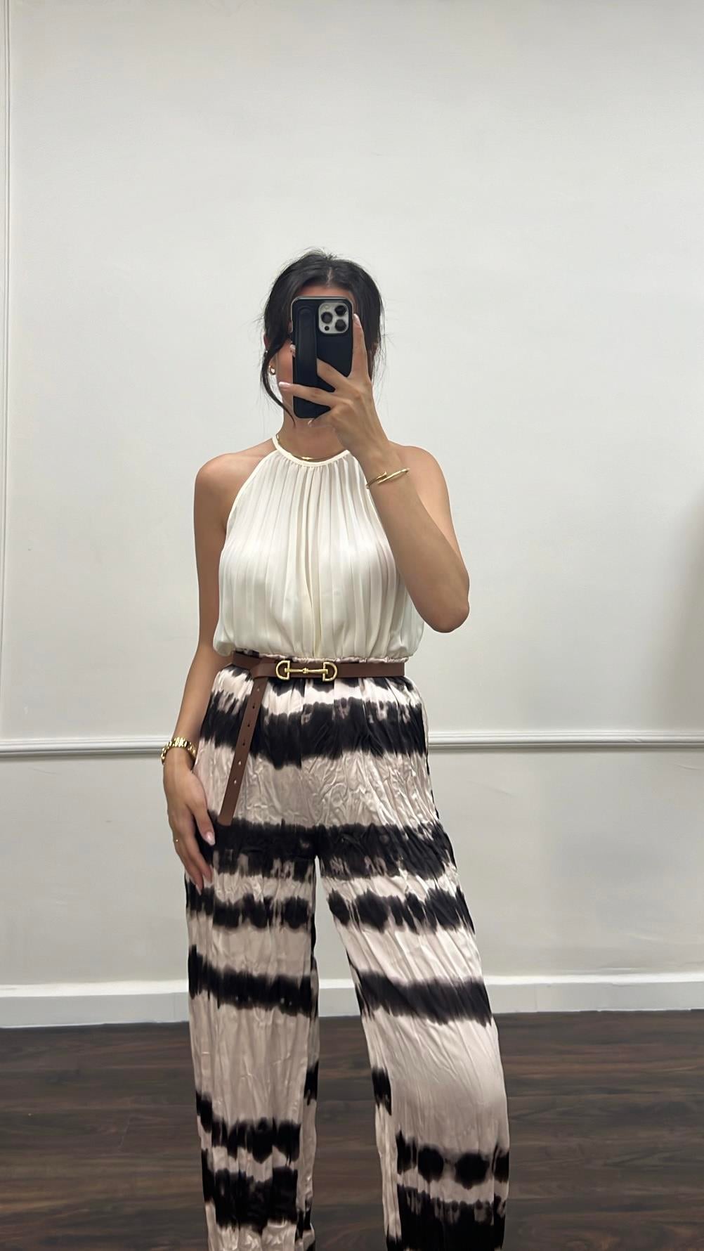 Go Halter Yaka Pilili Bluz