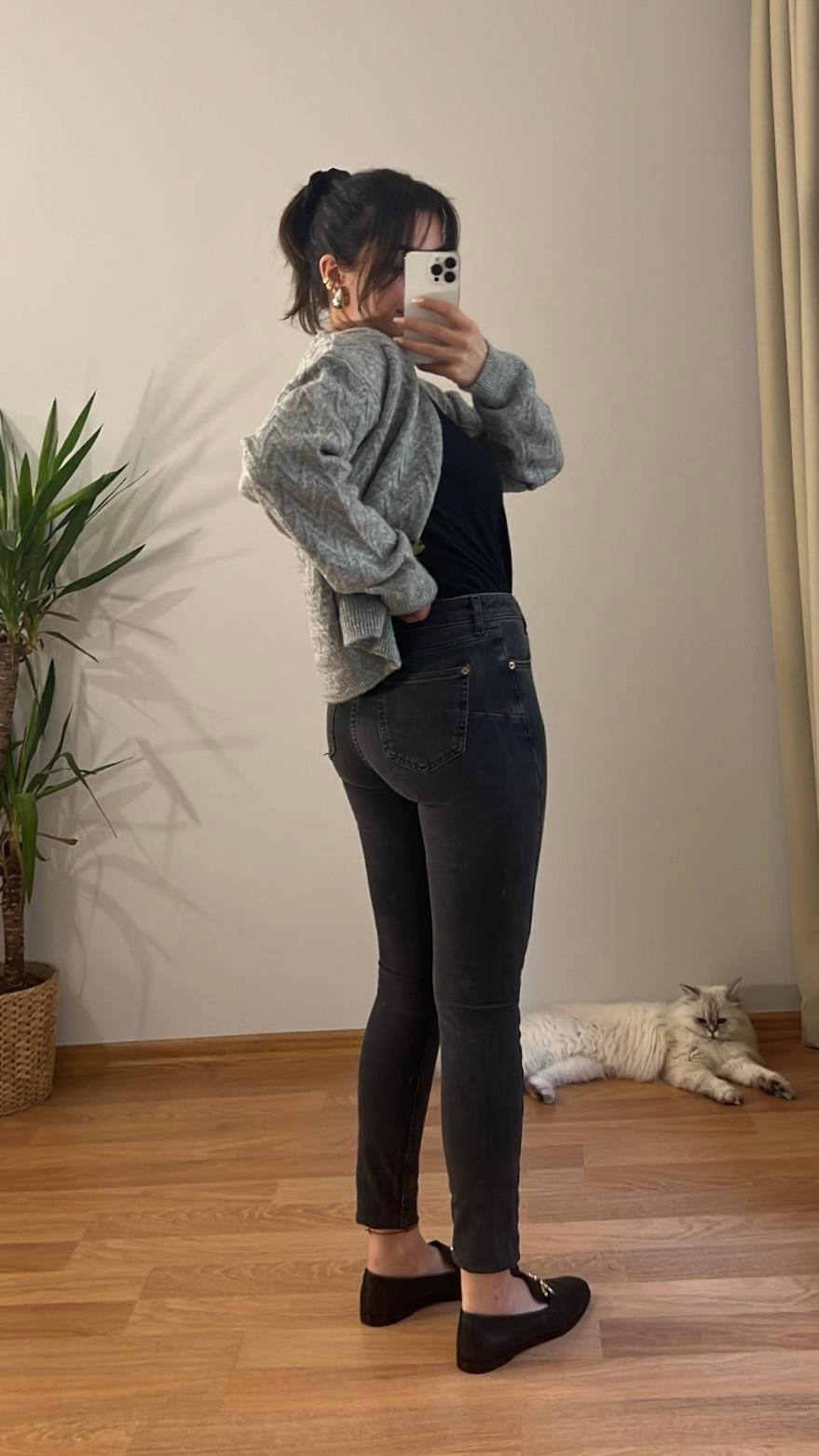 GO PUSH UP ANTRASİT SKINNY JEAN