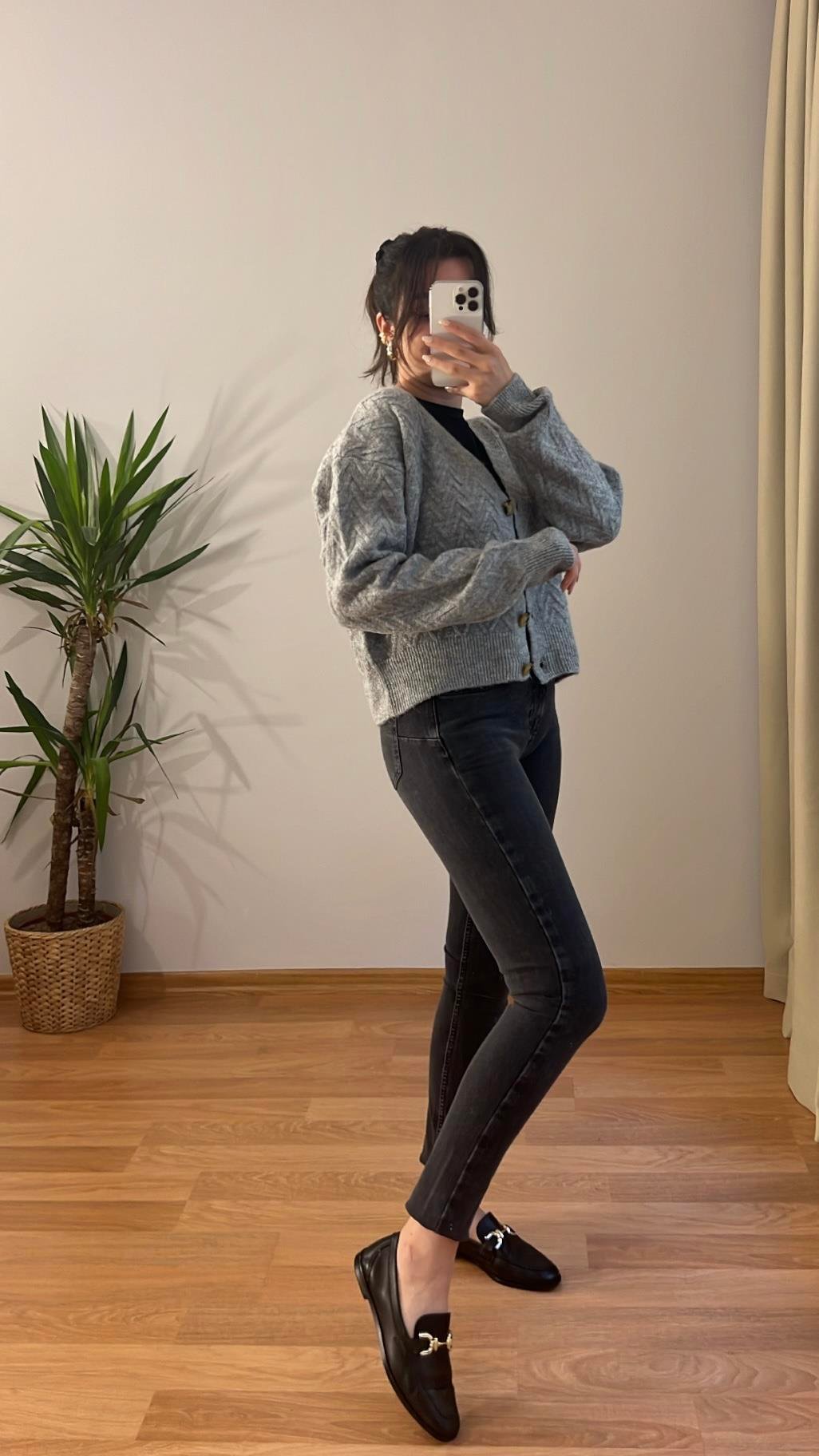GO PUSH UP ANTRASİT SKINNY JEAN