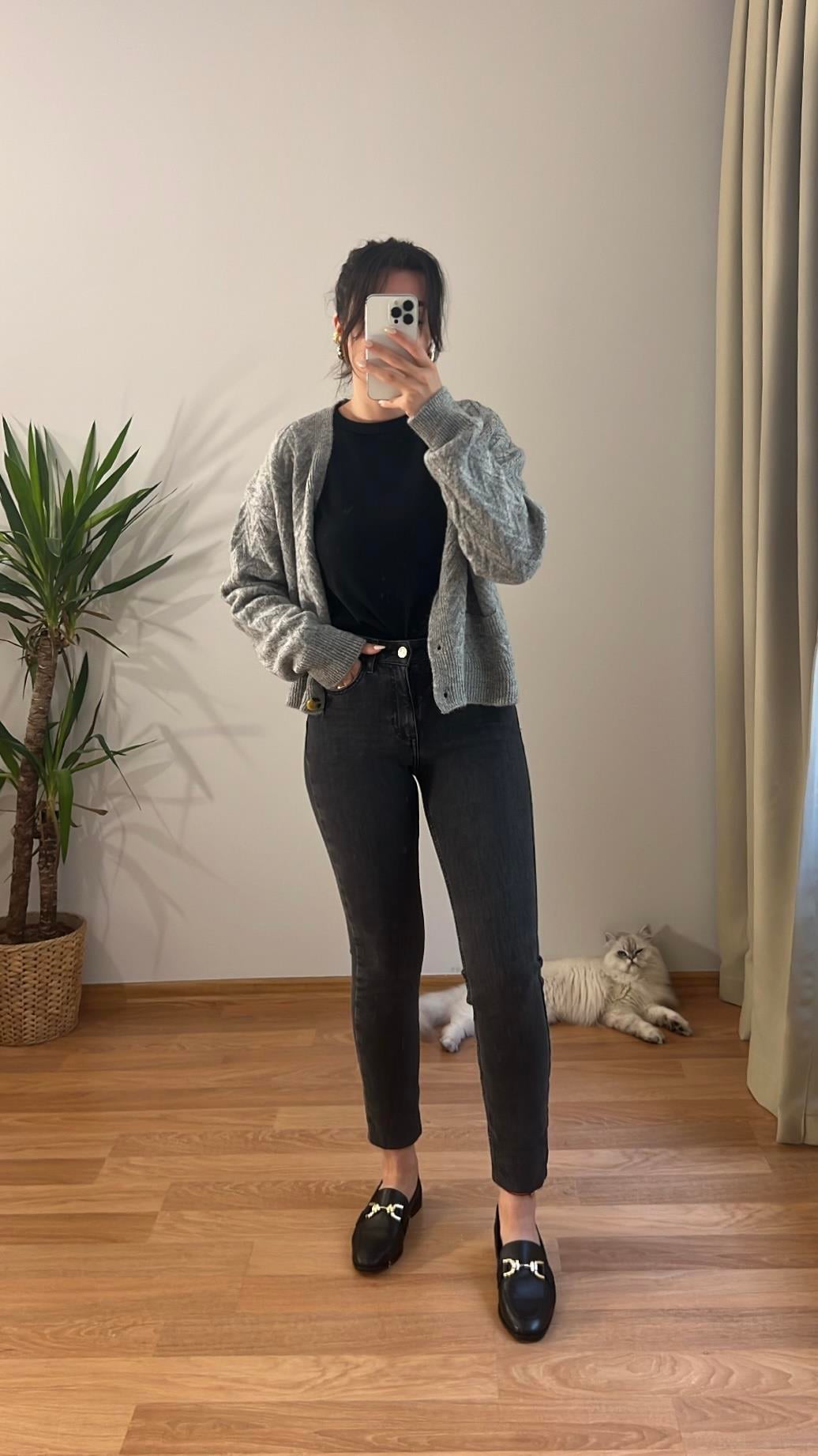 GO PUSH UP ANTRASİT SKINNY JEAN