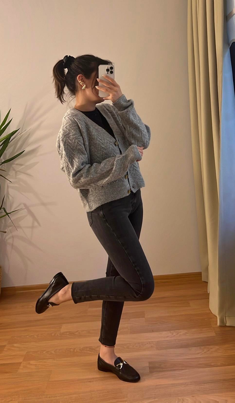 GO PUSH UP ANTRASİT SKINNY JEAN