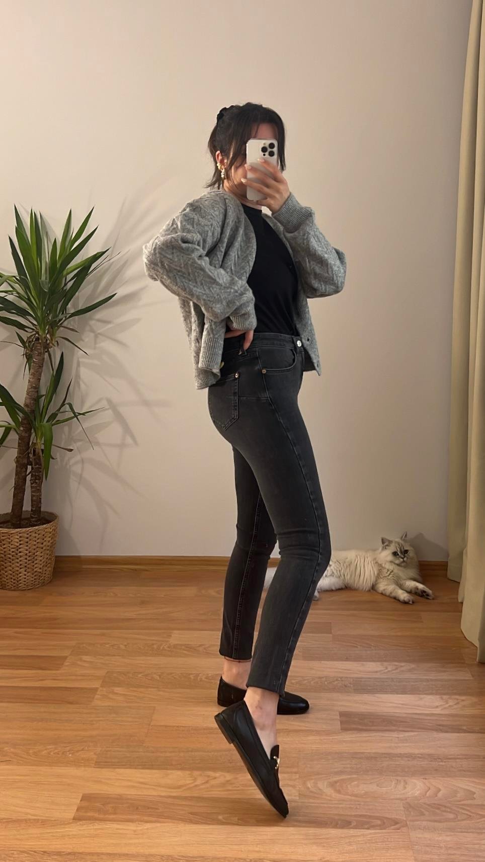 GO PUSH UP ANTRASİT SKINNY JEAN
